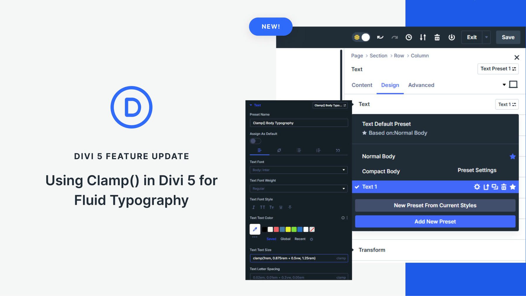 Using Clamp() In Divi 5 To Create Fluid Responsive Typography