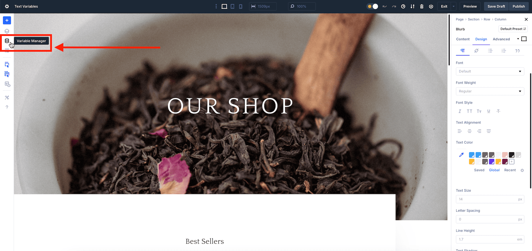 access variable manager
