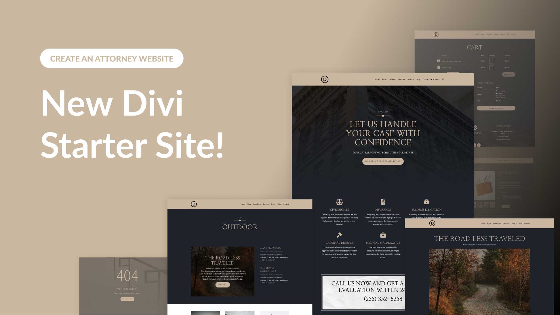 New Attorney Starter Site for Divi (Quick Install)