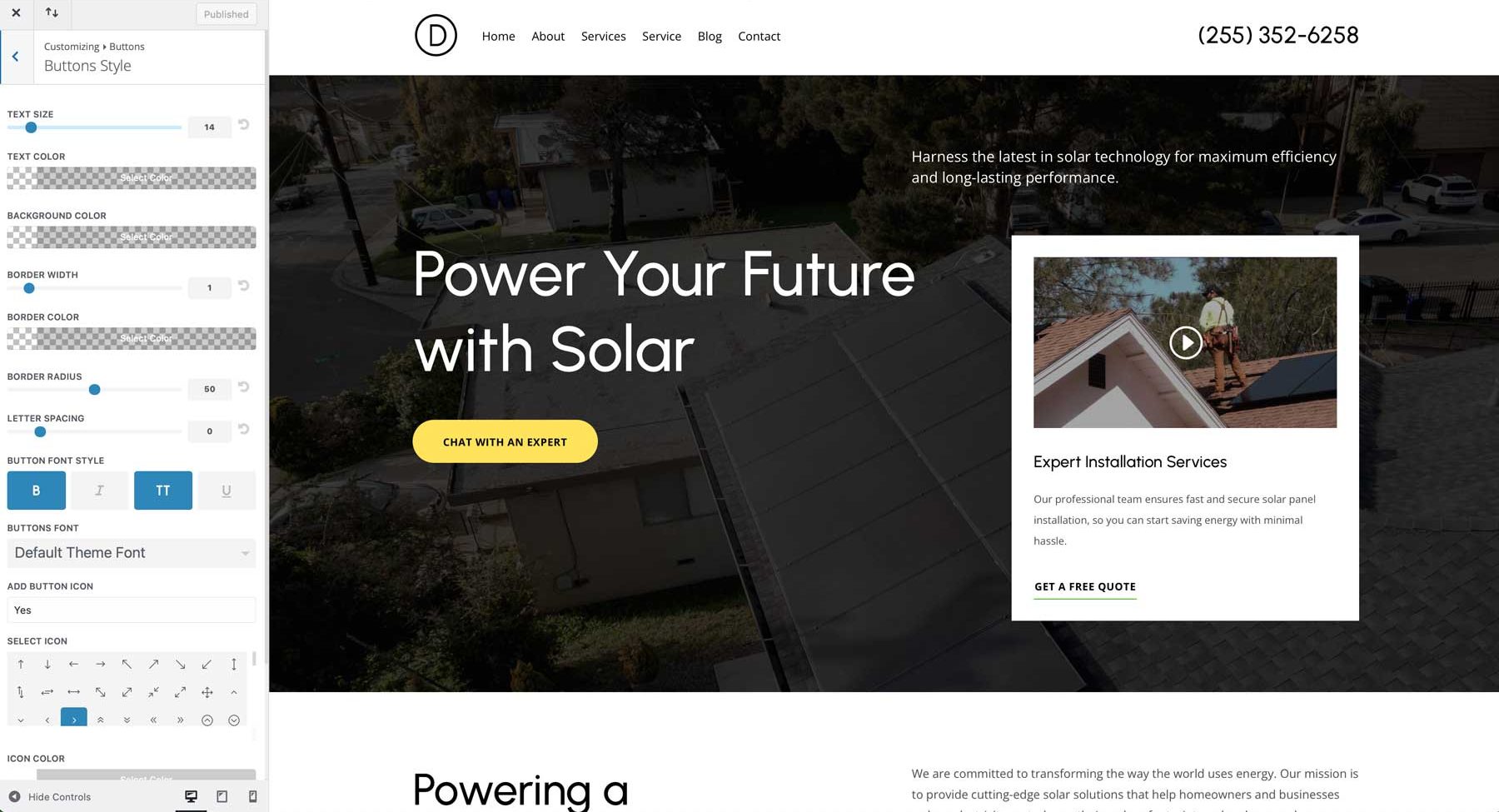 solar starter site for Divi