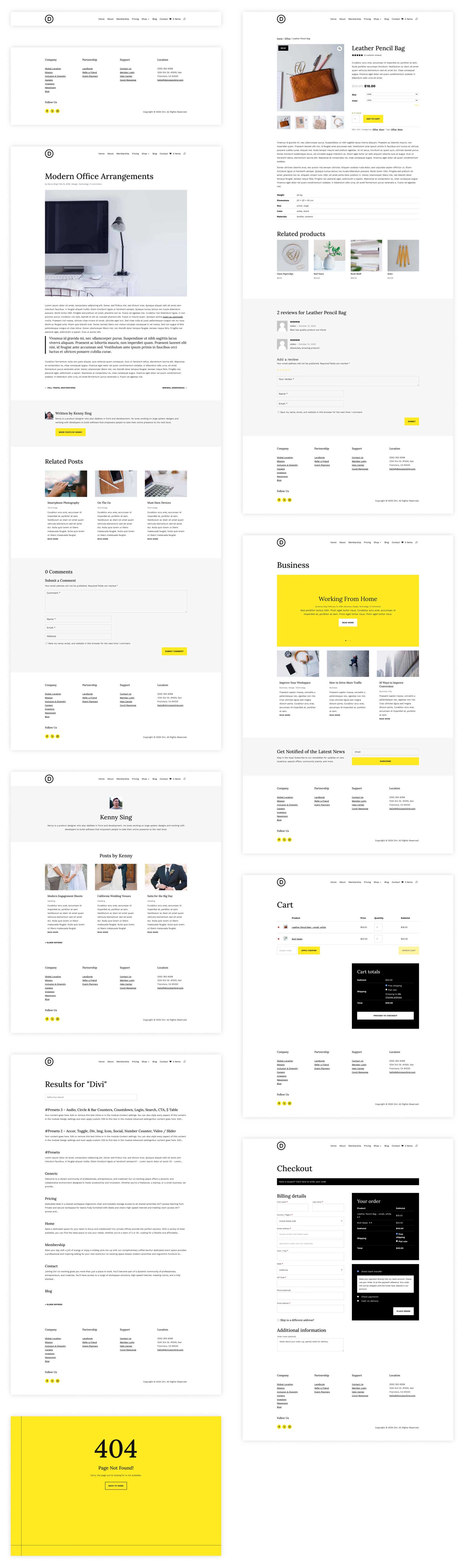 Co-Working starter site for Divi