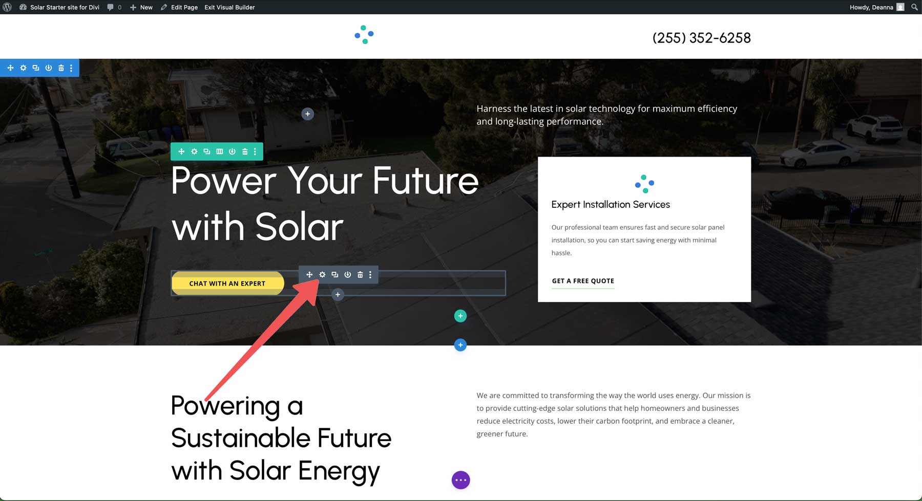 solar starter site for Divi