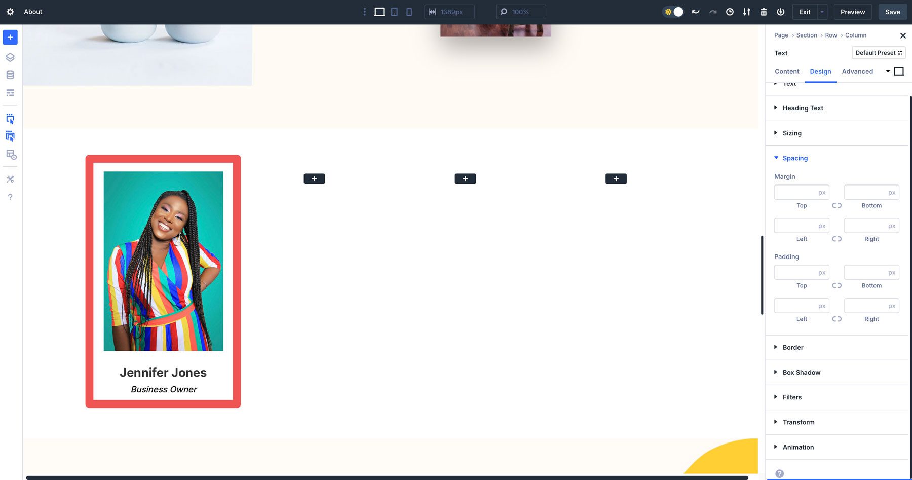 nested rows in Divi 5