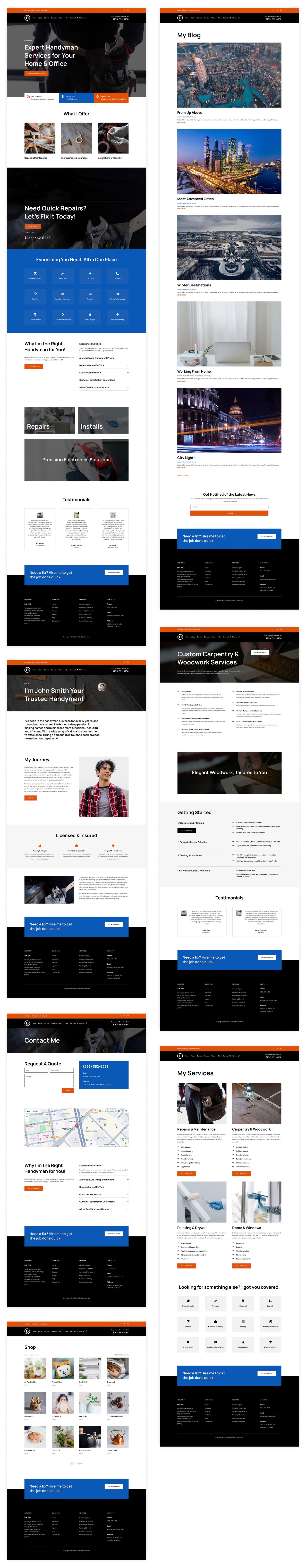 Handyman starter site for Divi