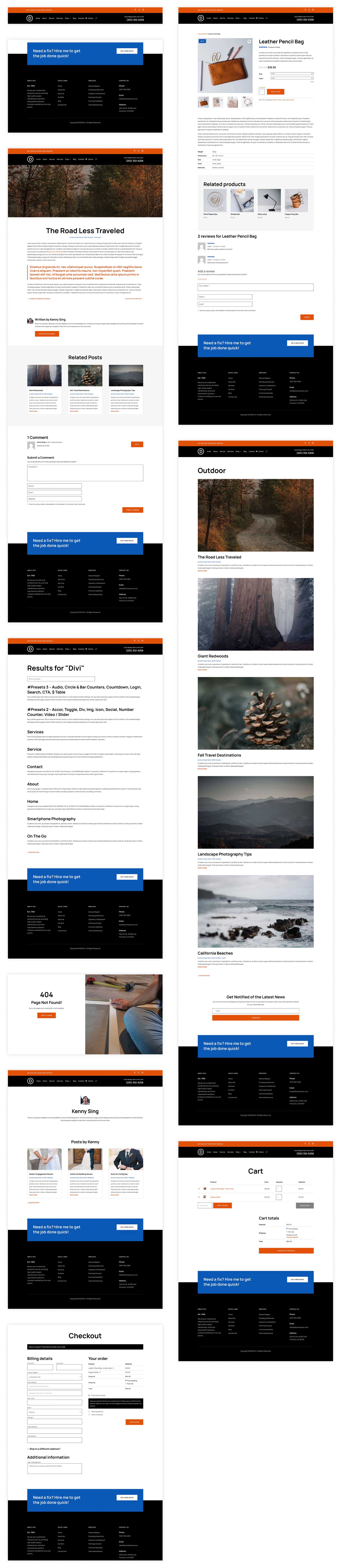 Handyman starter site for Divi