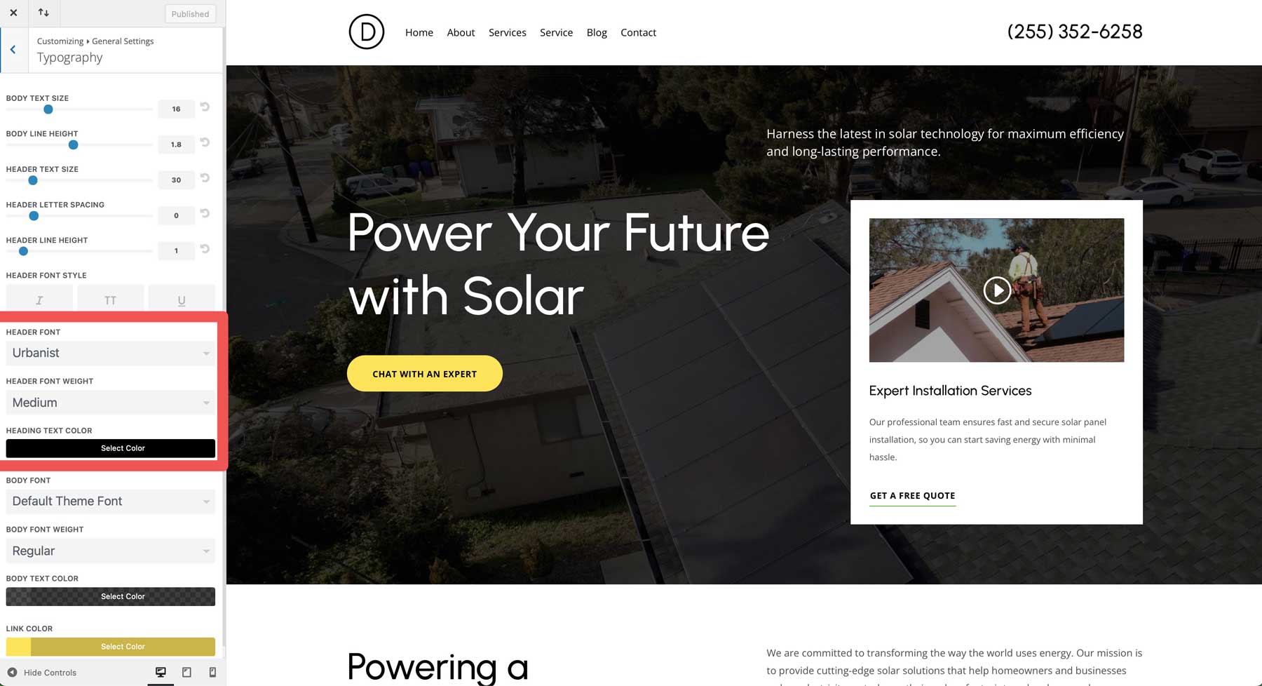 solar starter site for Divi