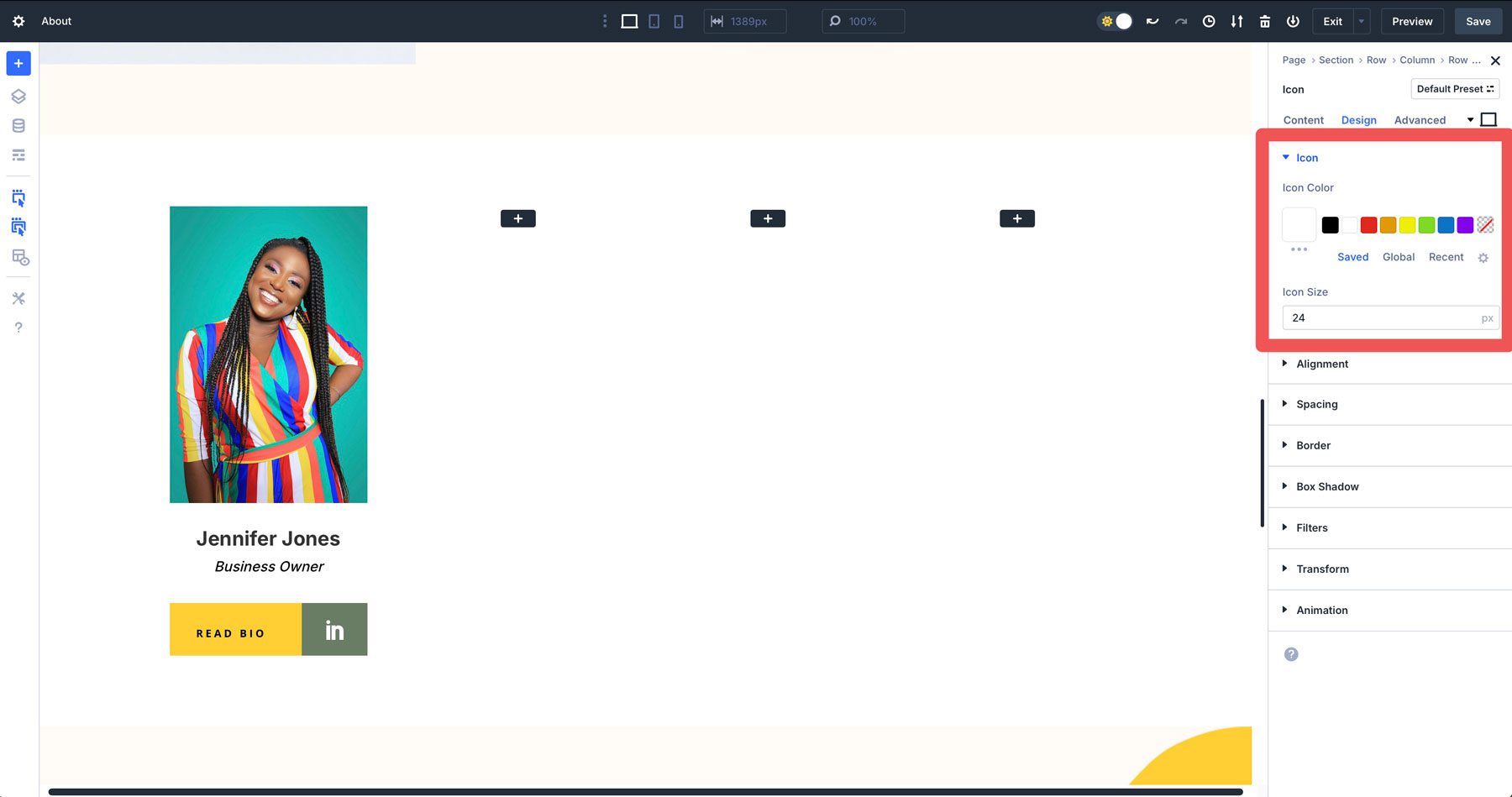 nested rows in Divi 5