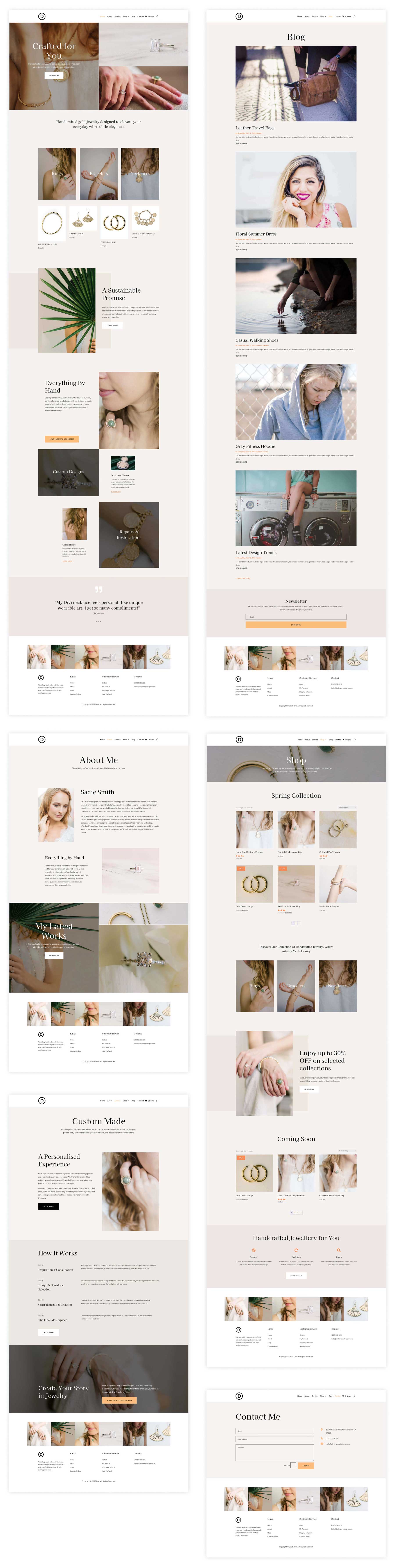 Jewelry Designer starter site for Divi