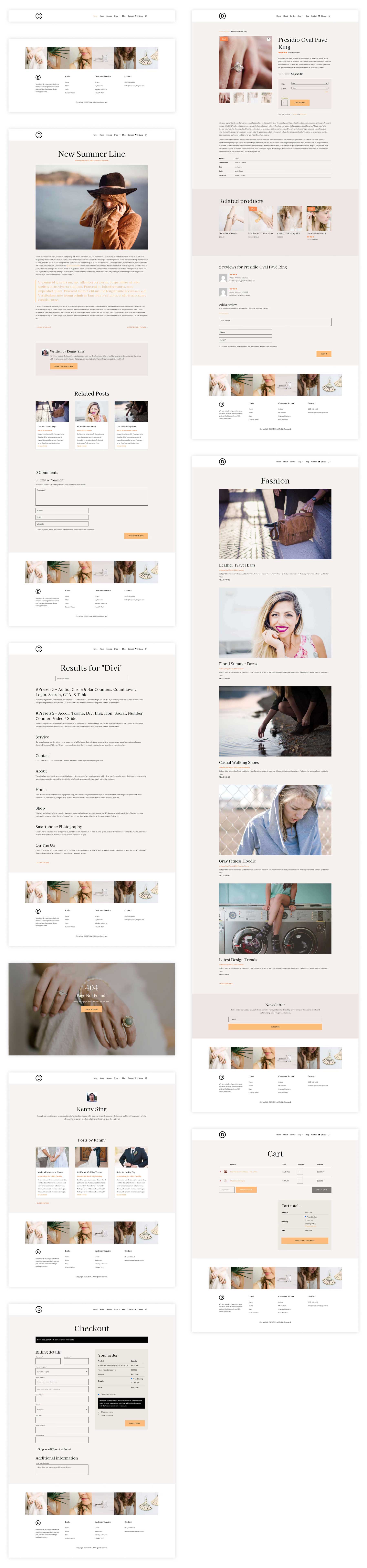 Jewelry Designer starter site for Divi