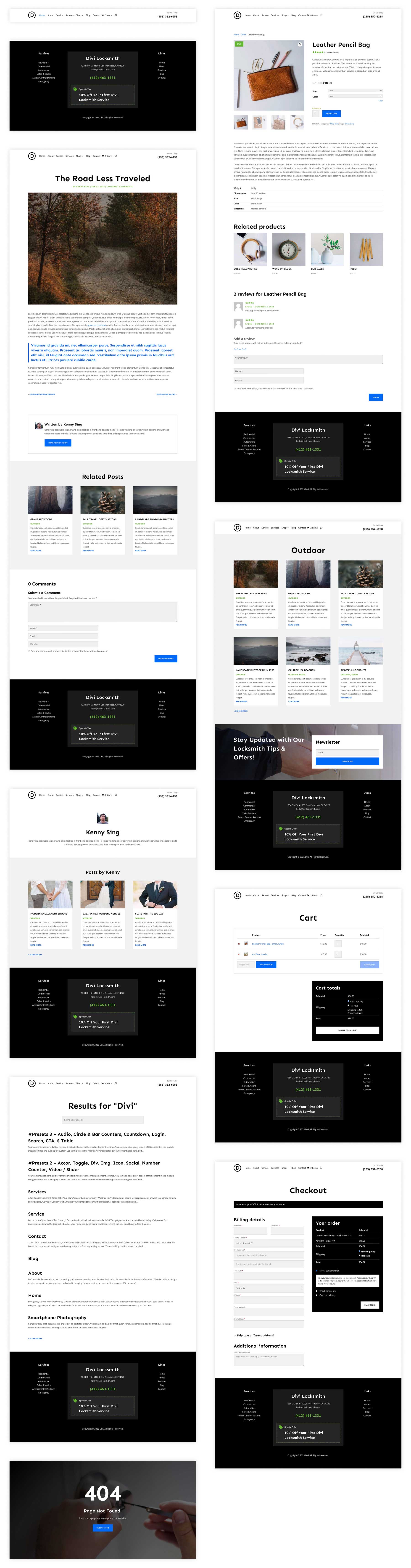 locksmith starter site for Divi