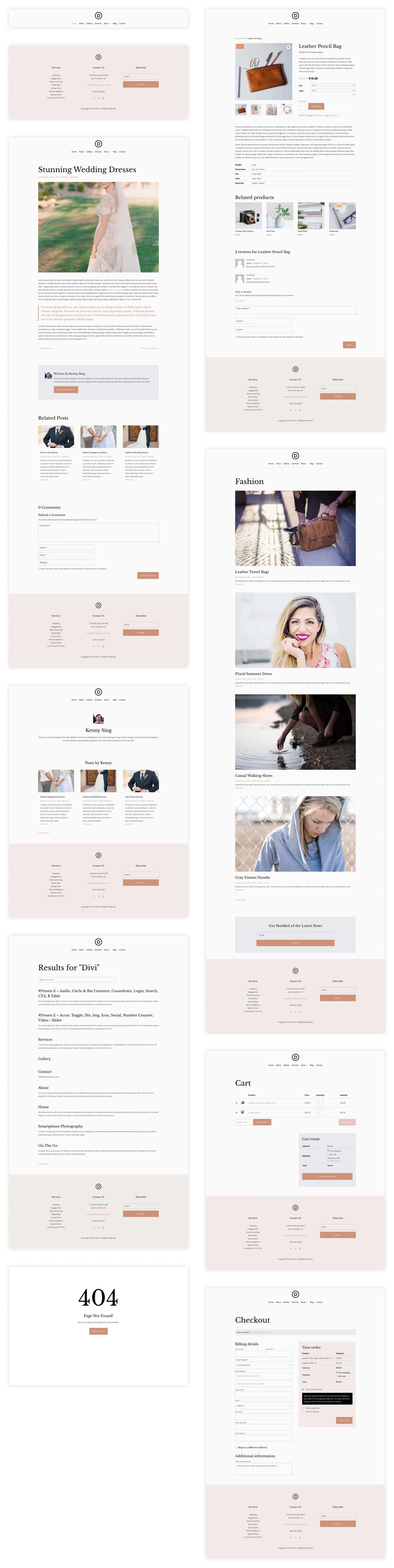 makeup artist starter site for Divi