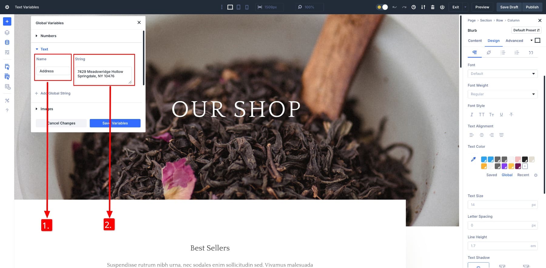 naming and saving a text variable 
