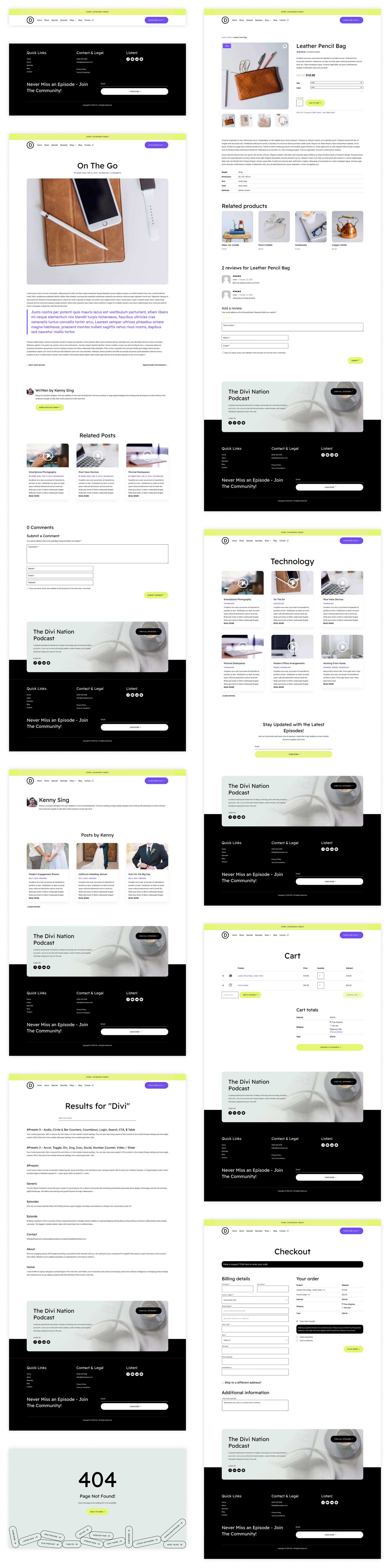 podcast starter site for Divi
