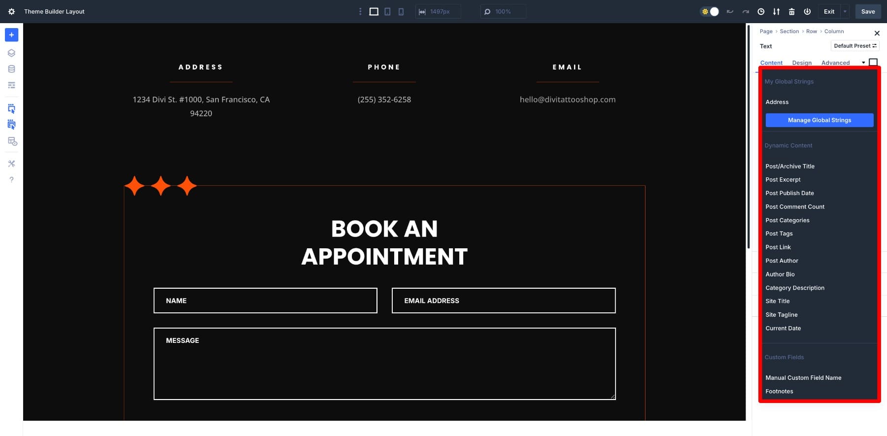 finding the saved text variables
