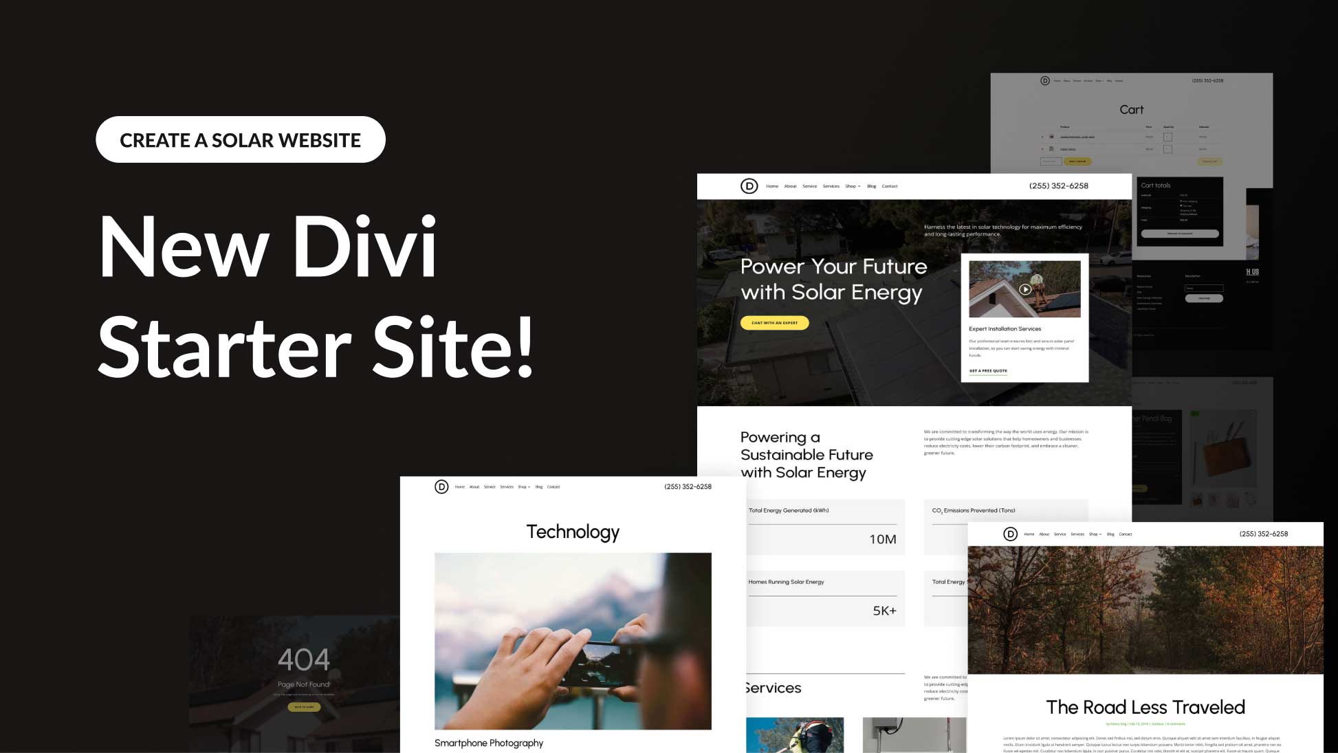 New Solar Starter Site for Divi (Quick Install)