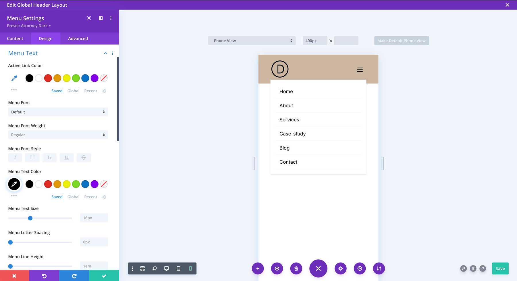 attorney starter site for Divi