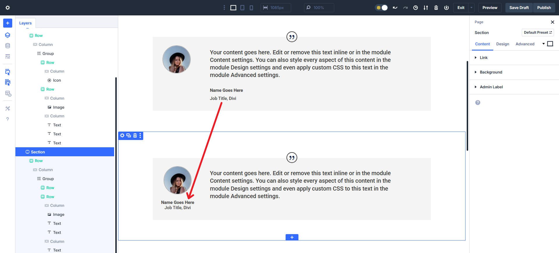 Changing Layouts is a benefit of building your own Module Constructions