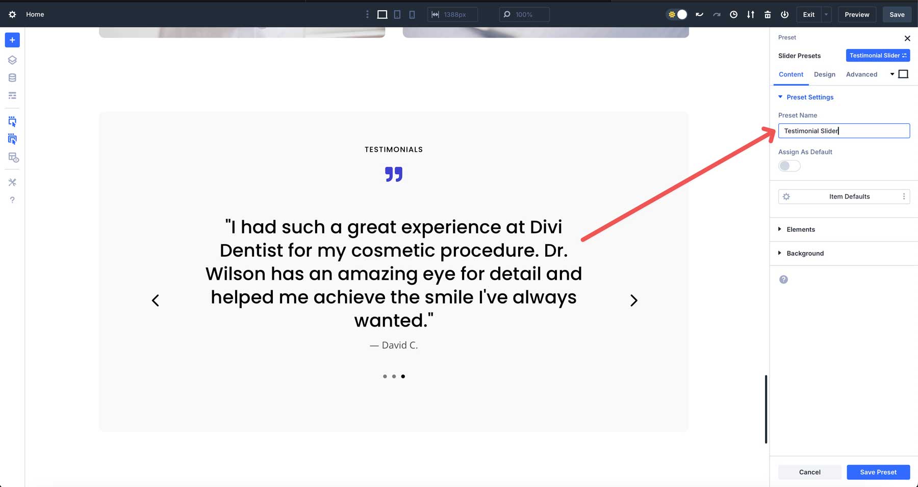 Element Presets in Divi 5