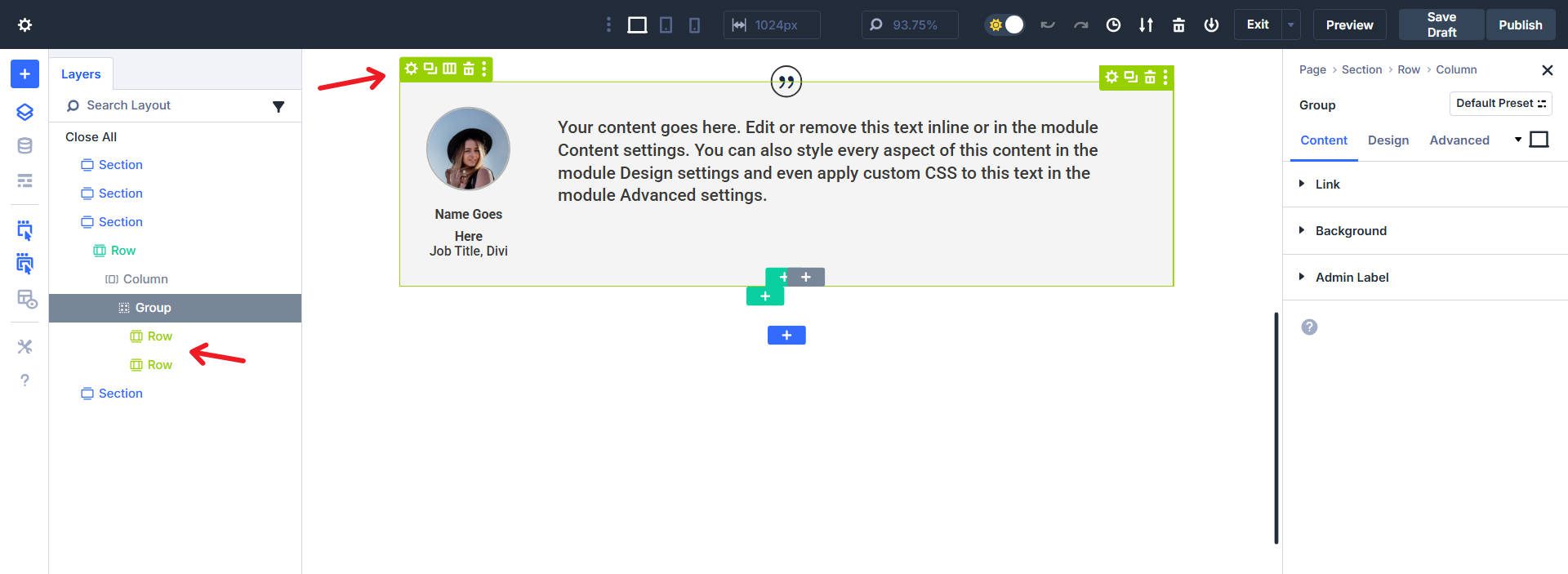 Global Element Green Outline and Accent Color