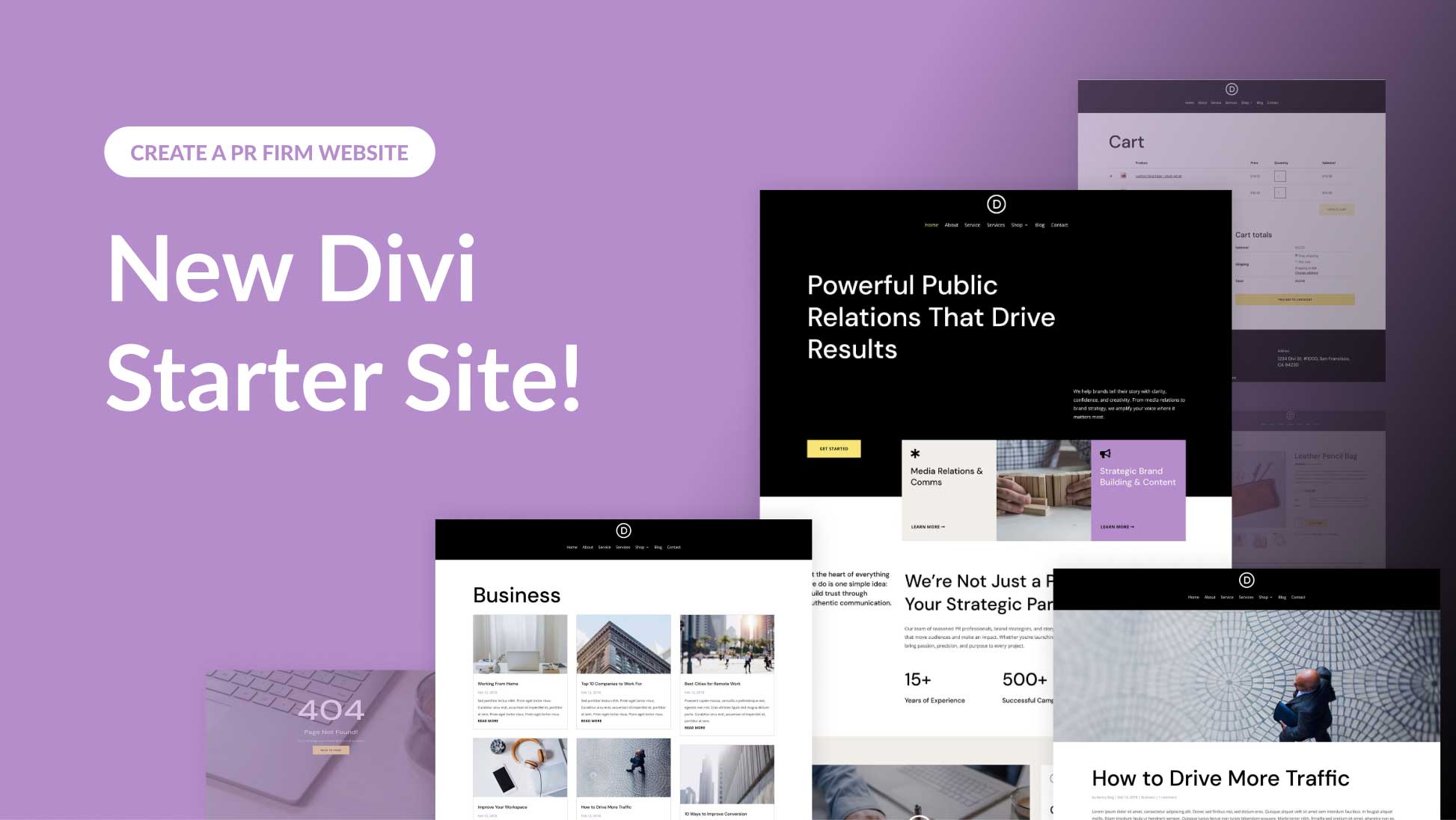 New PR Firm Starter Site for Divi (Quick Install)