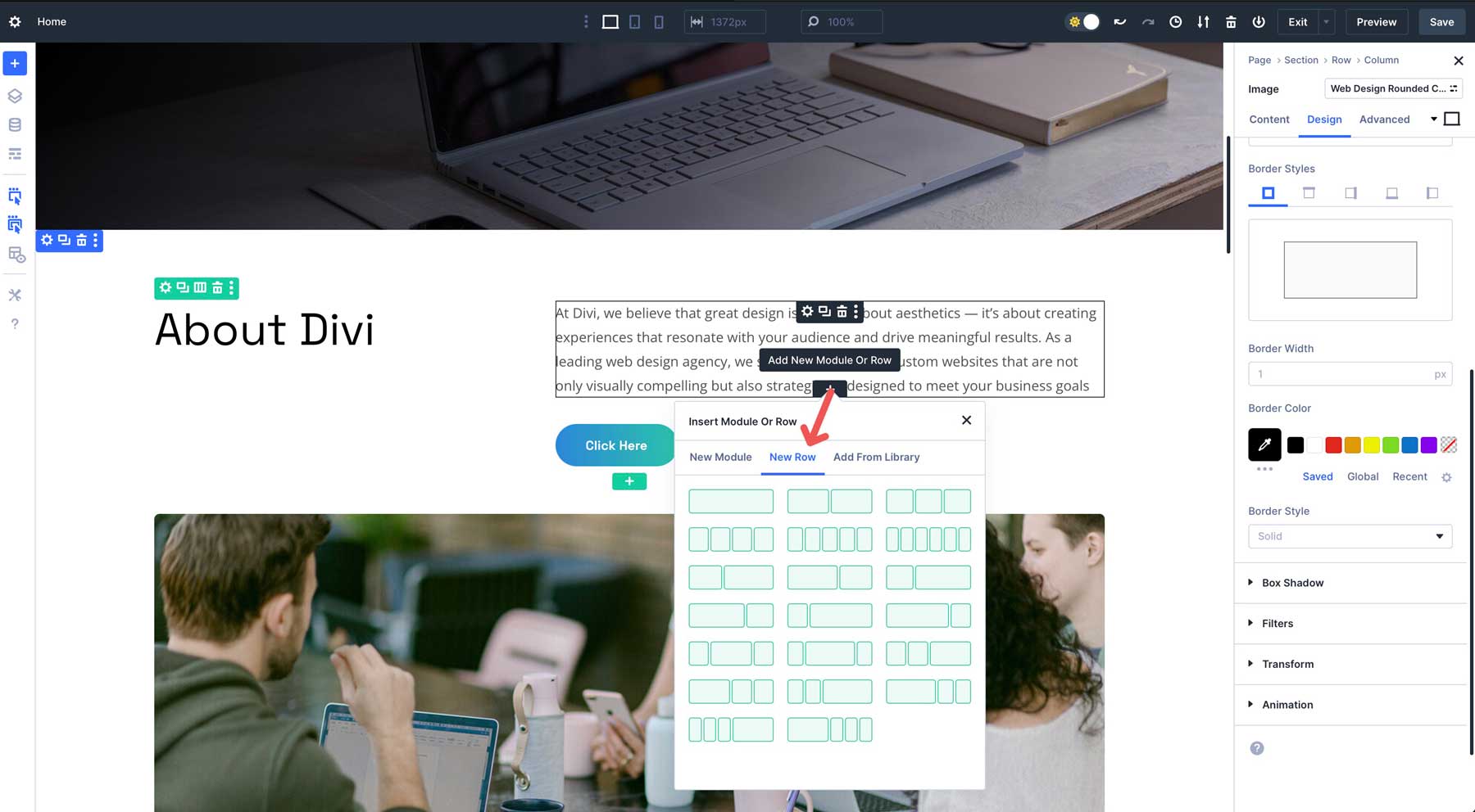 Nested Rows in Divi 5