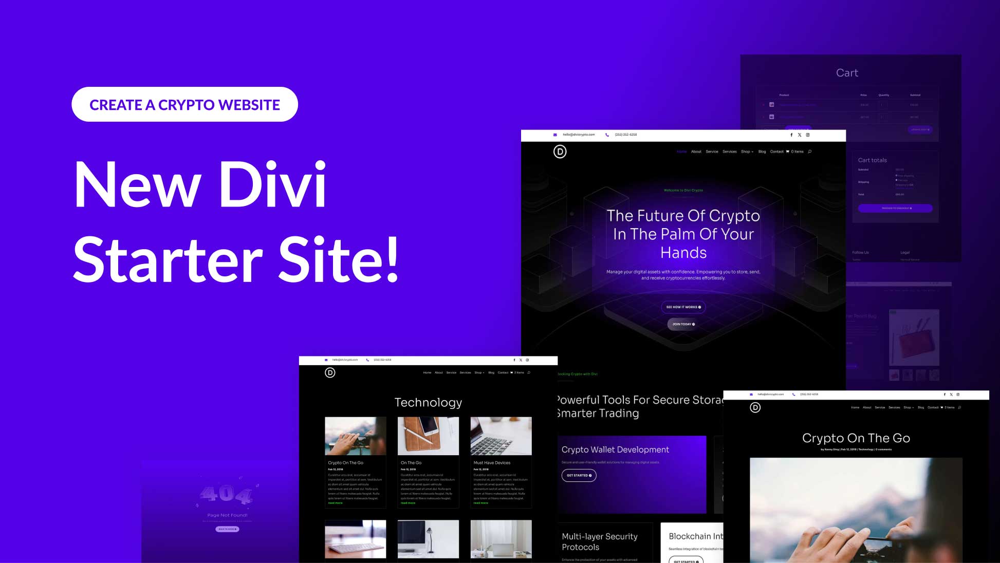 New Crypto Starter Site for Divi (Quick Install)