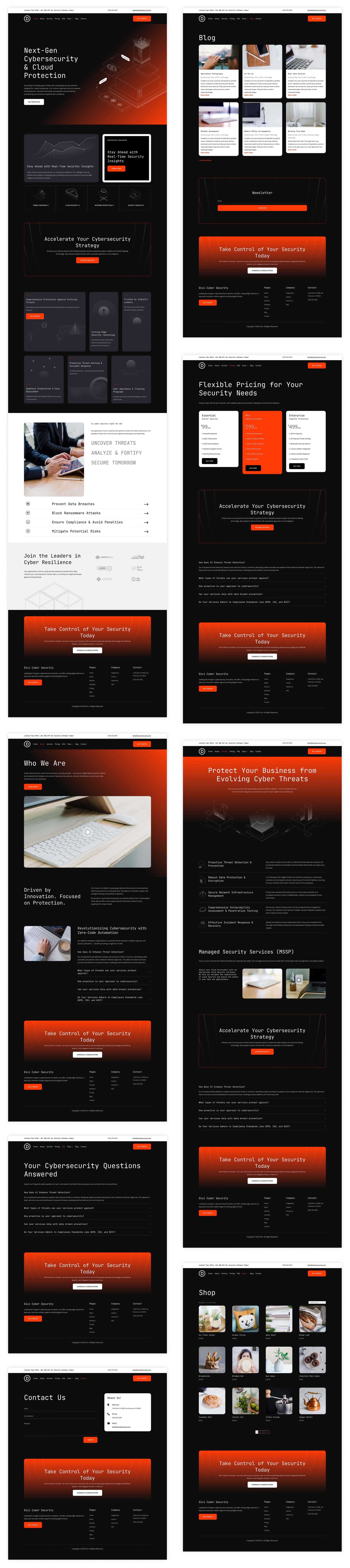 cybersecurity starter site for Divi