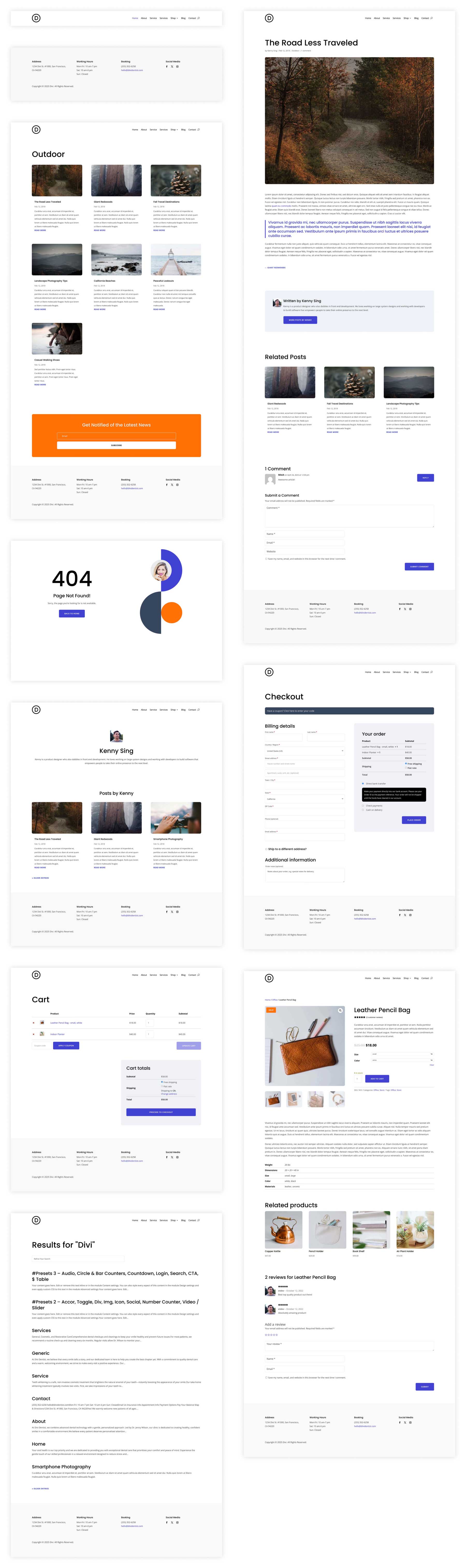 Dentist starter site for Divi
