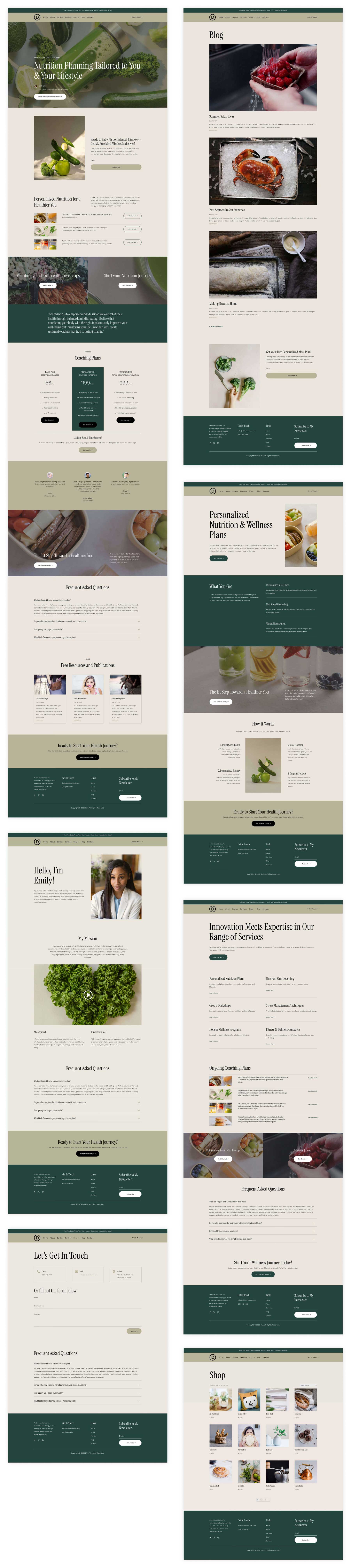 food coach starter site for Divi