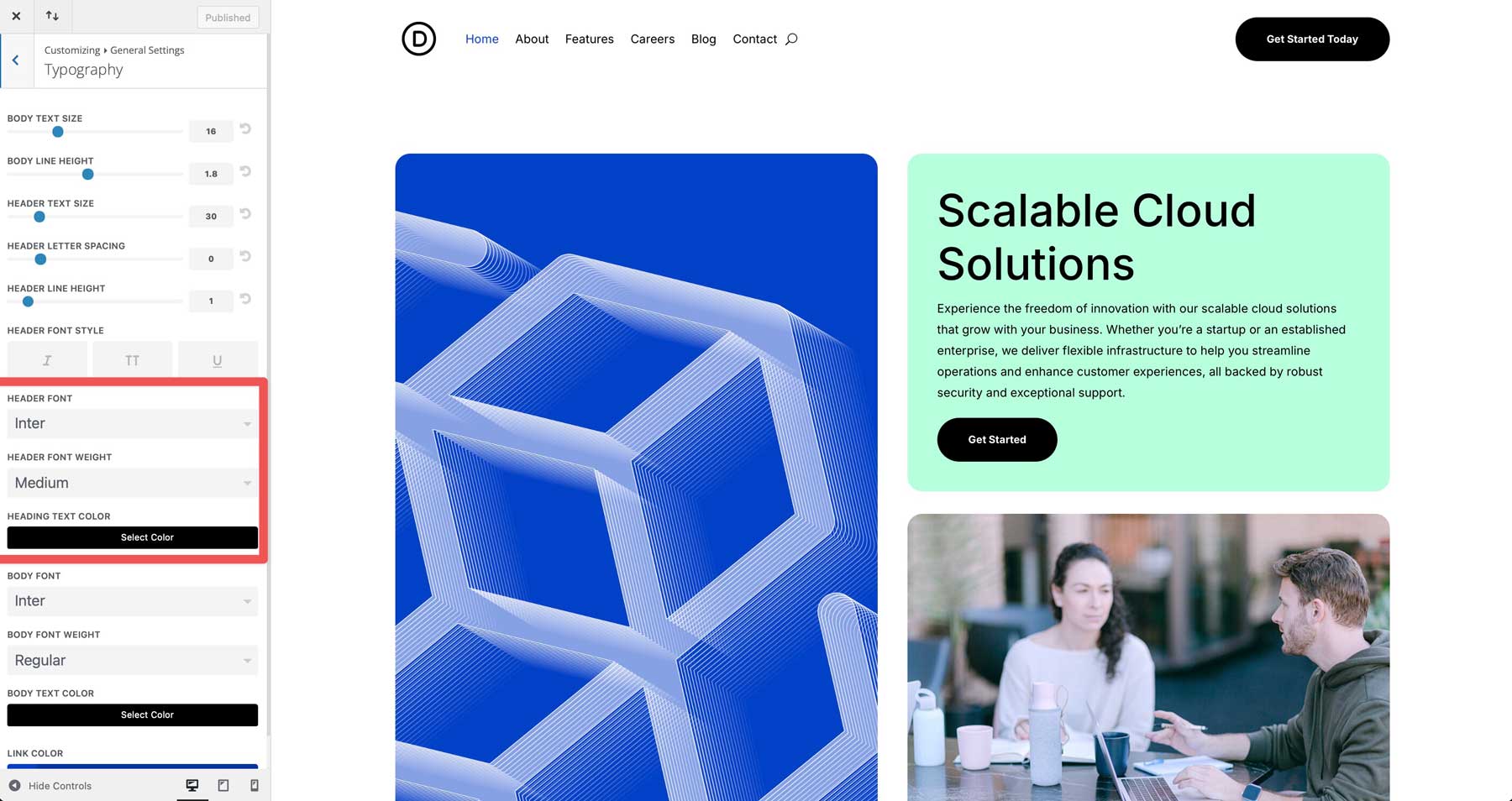 startup starter site for Divi