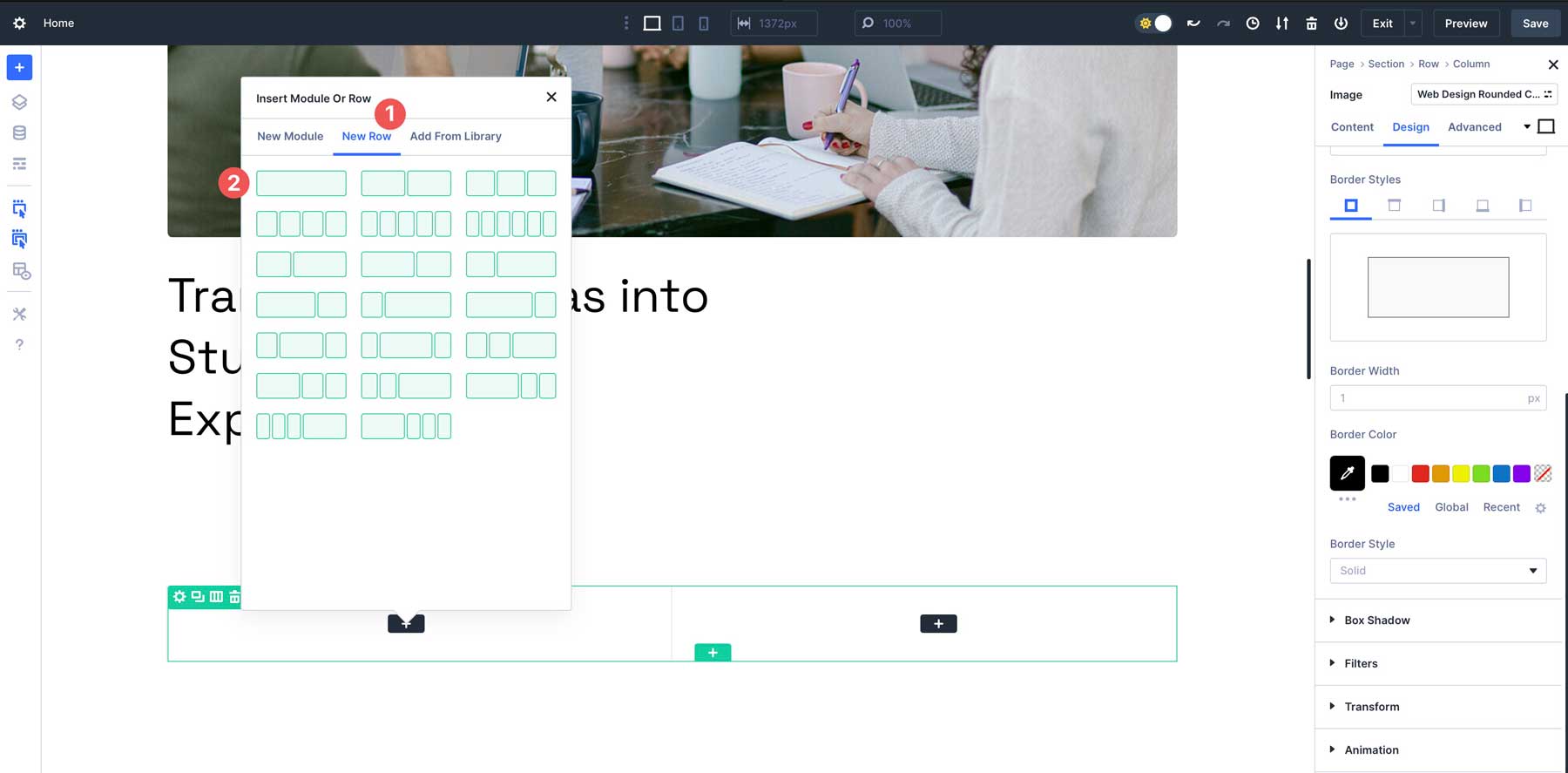Nested Rows in Divi 5