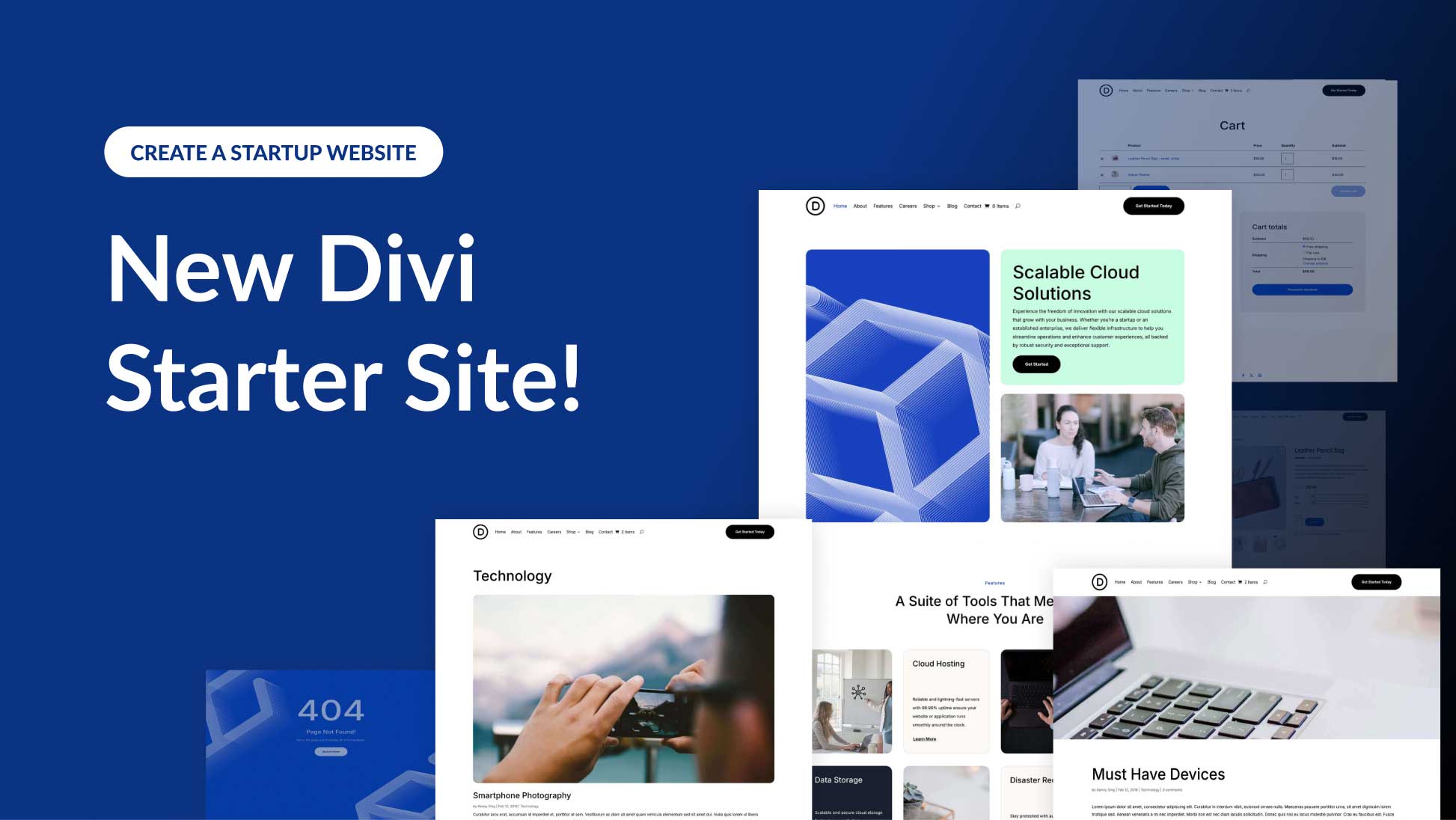 New Startup Starter Site for Divi (Quick Install)