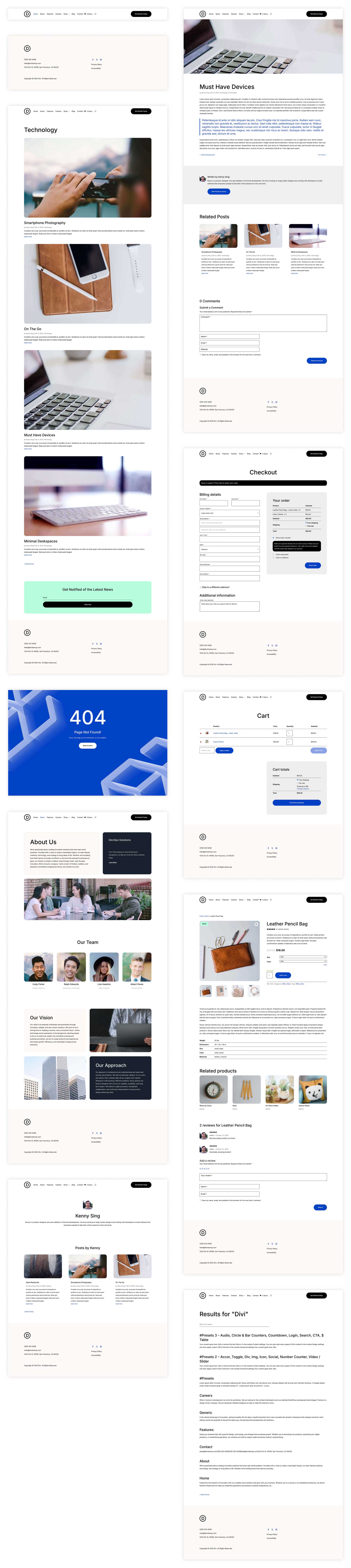 startup starter site for Divi