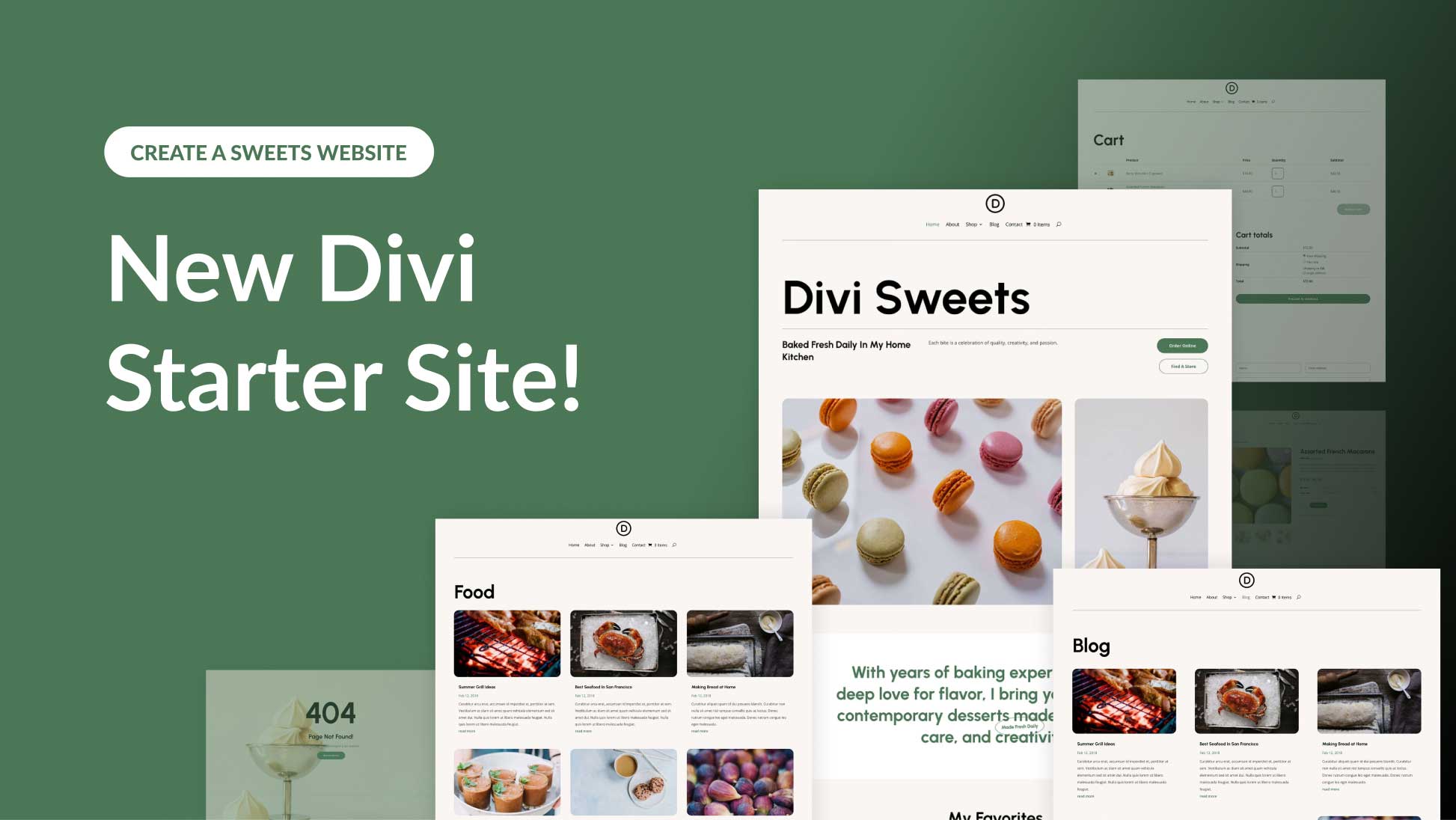 New Sweets Starter Site for Divi (Quick Install)