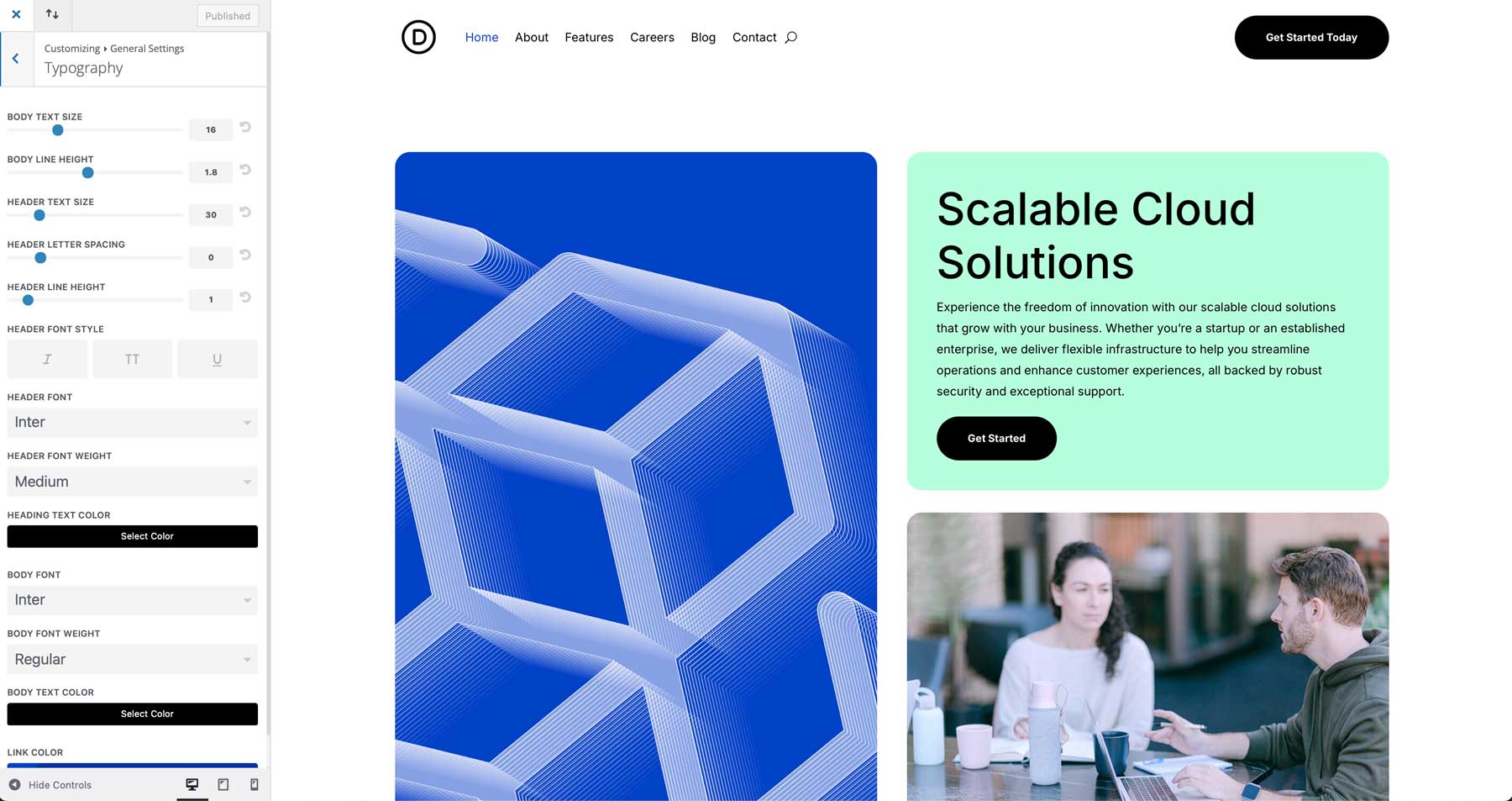 startup starter site for Divi
