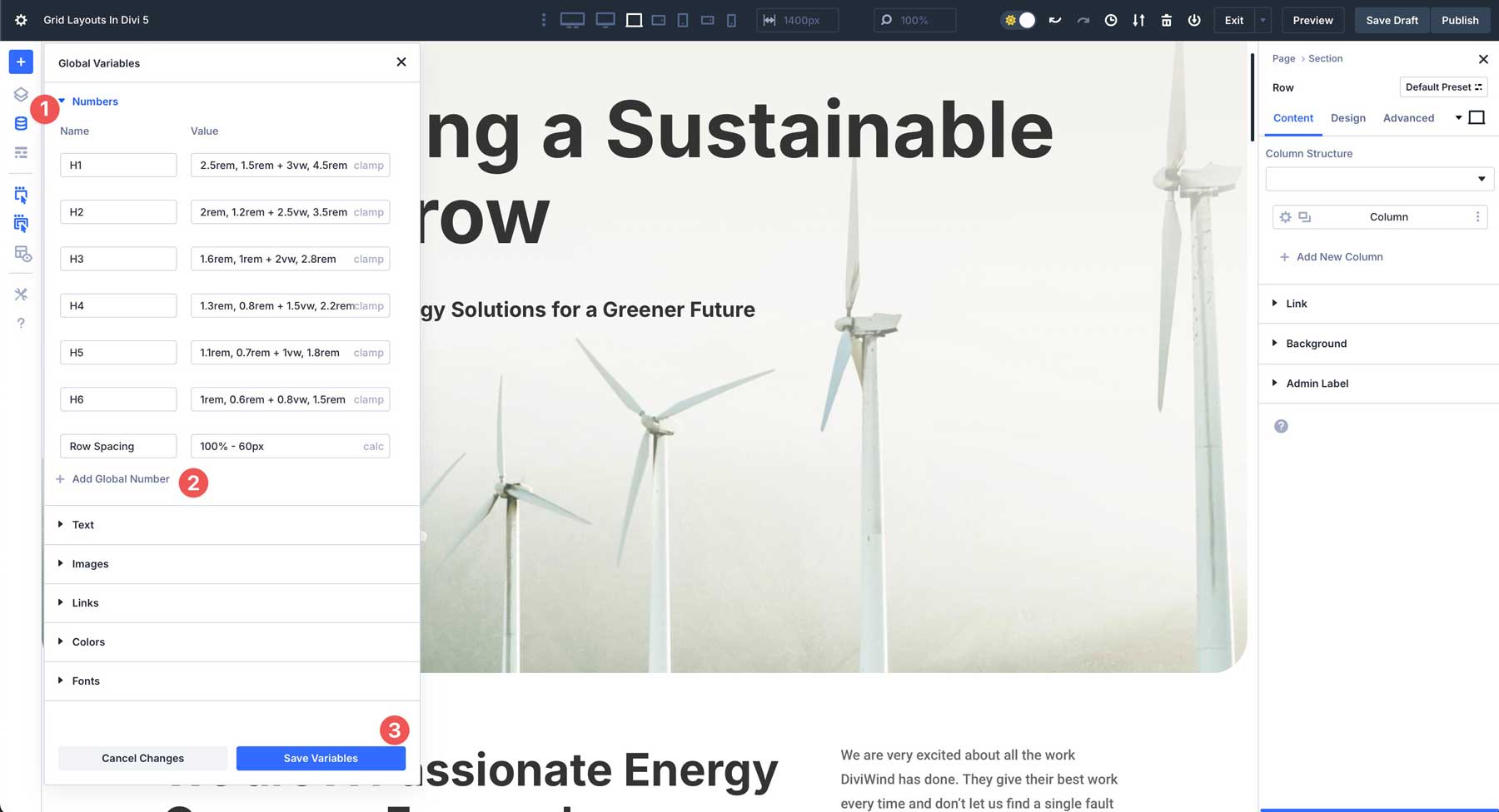 Divi 5 Design Variables
