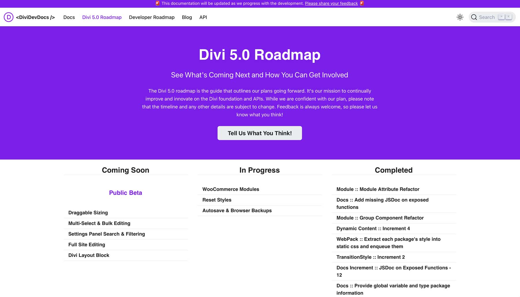 Divi 5 roadmap