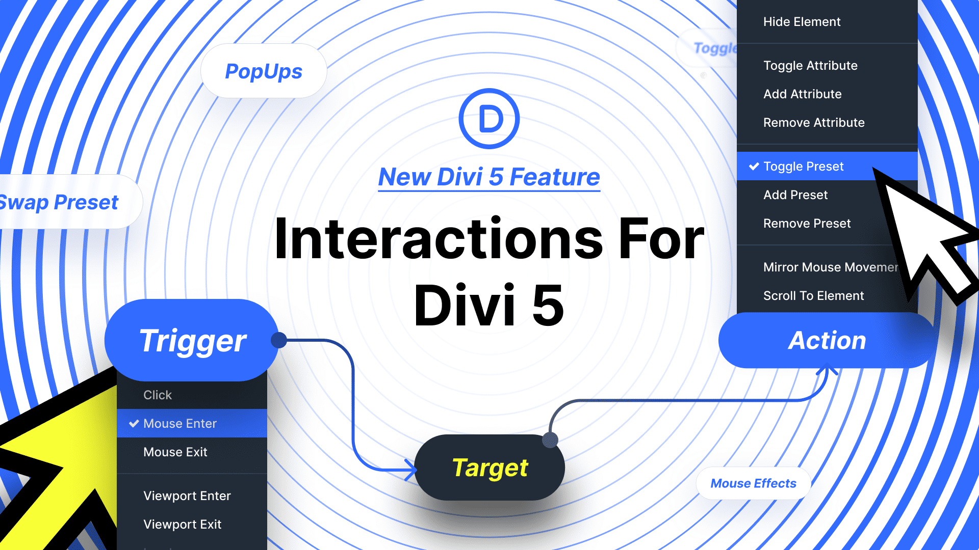 Interactions For Divi 5 (Pop-Ups, Toggles, Mouse Effects & More)
