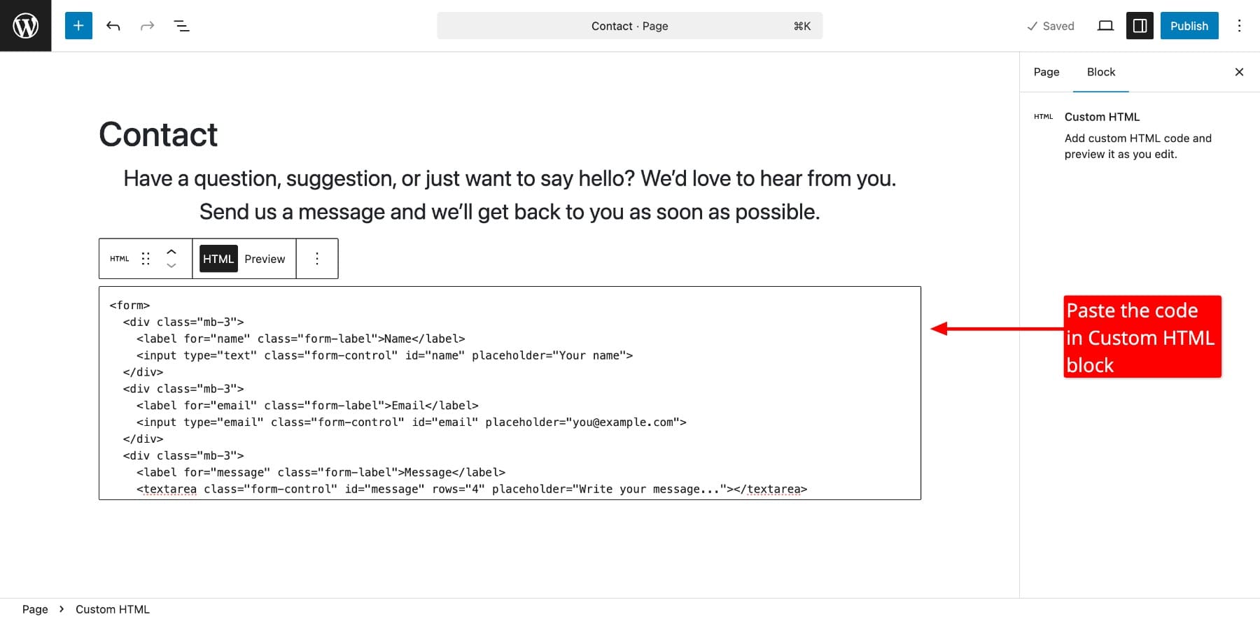 bootstrap contact form code