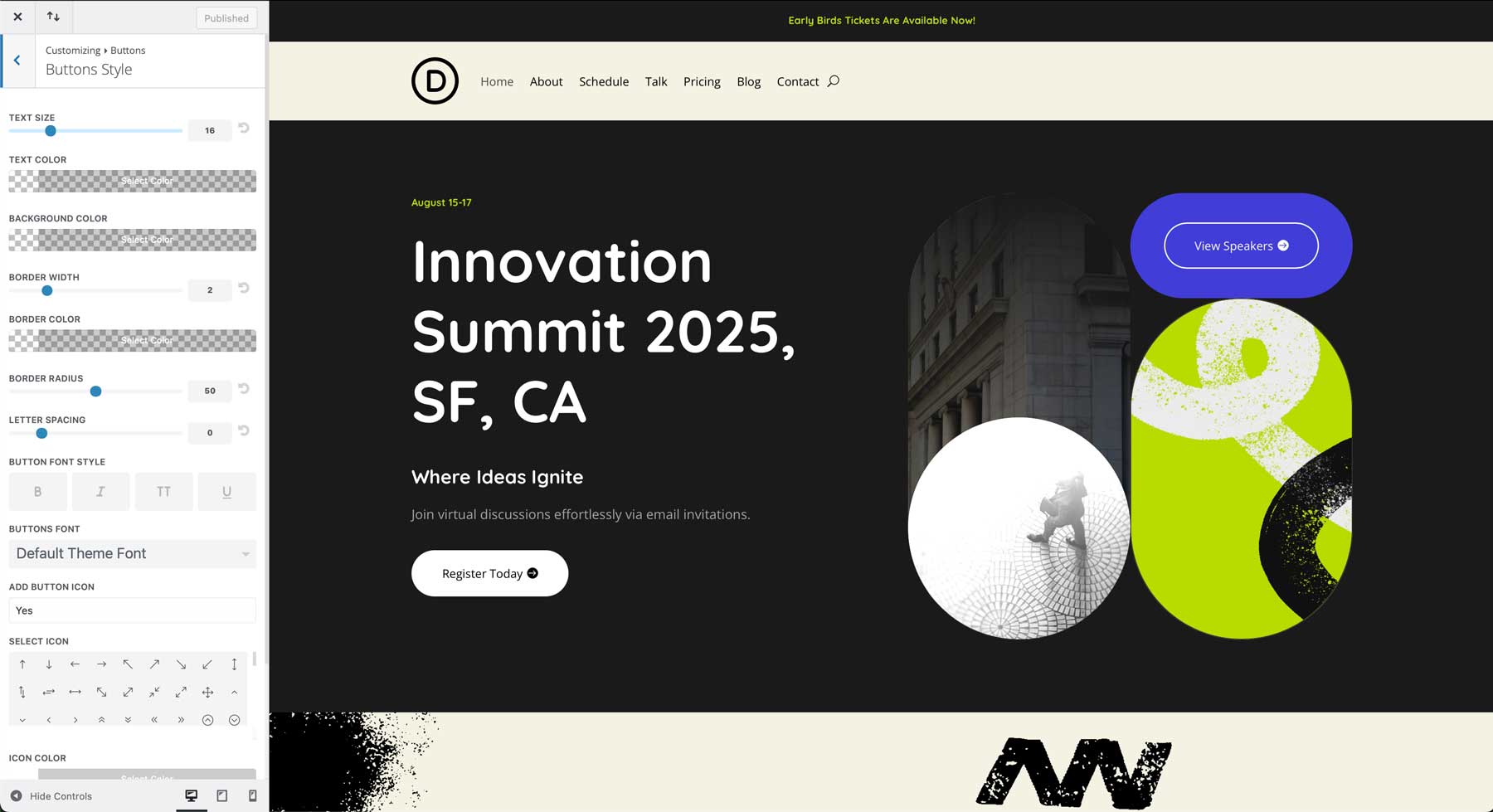 Meetup starter site for Divi