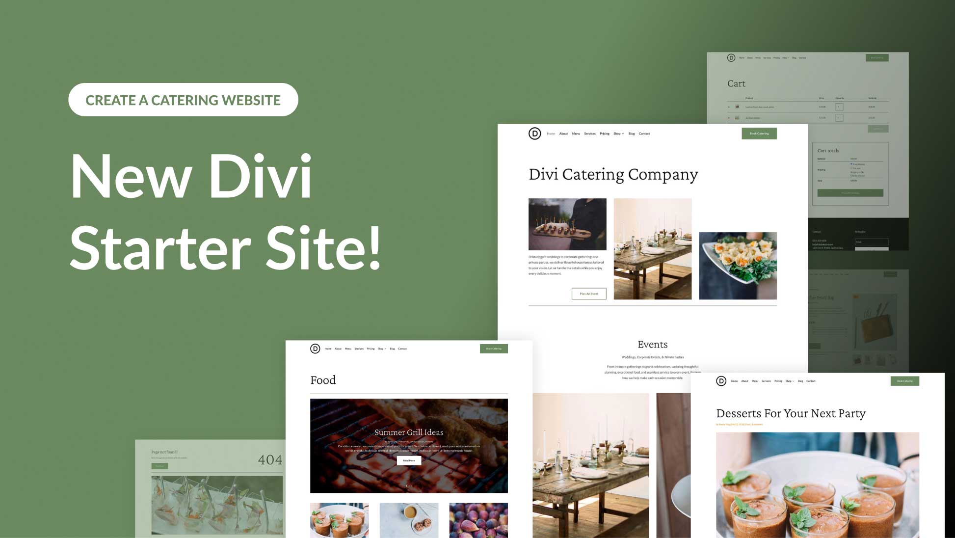 New Catering Starter Site for Divi (Quick Install)