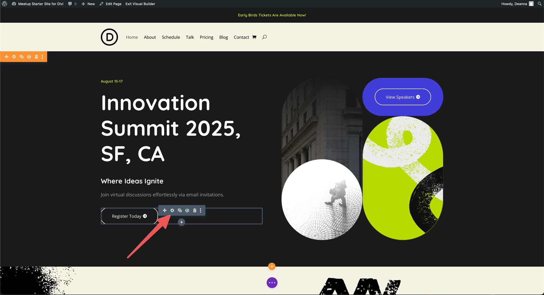 Meetup starter site for Divi