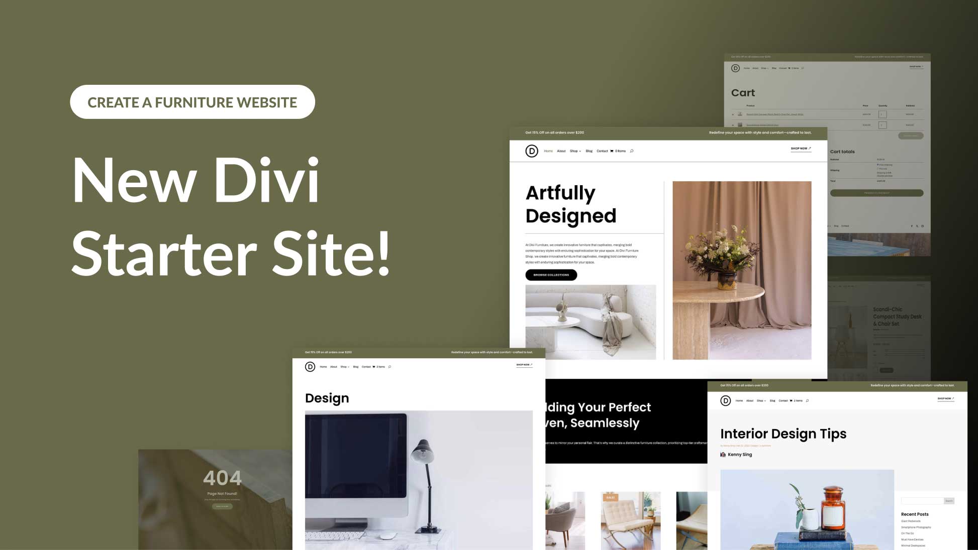 New Furniture Starter Site for Divi (Quick Install)