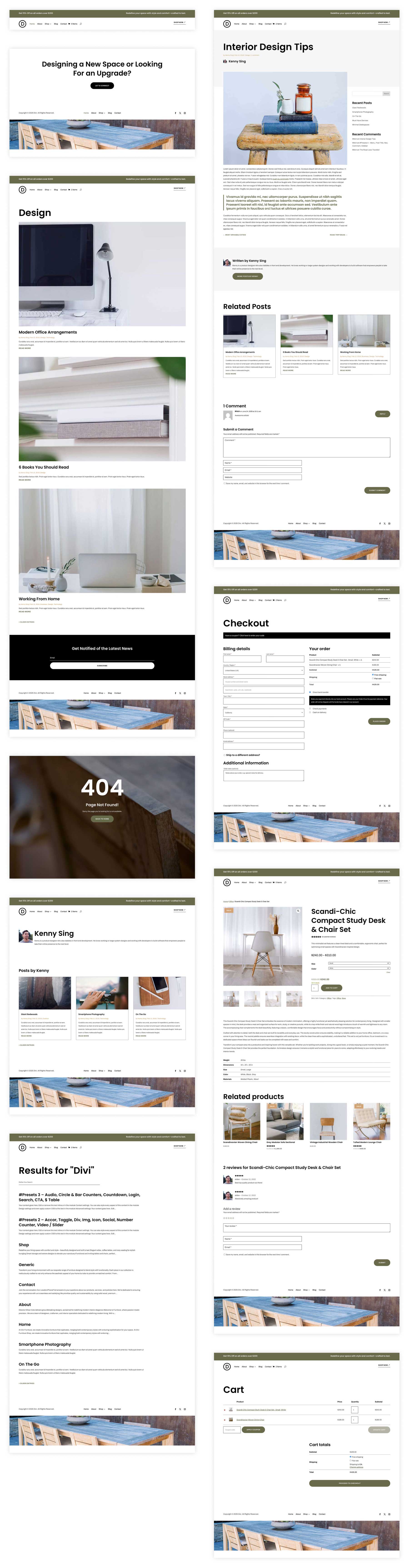 furniture starter site for Divi