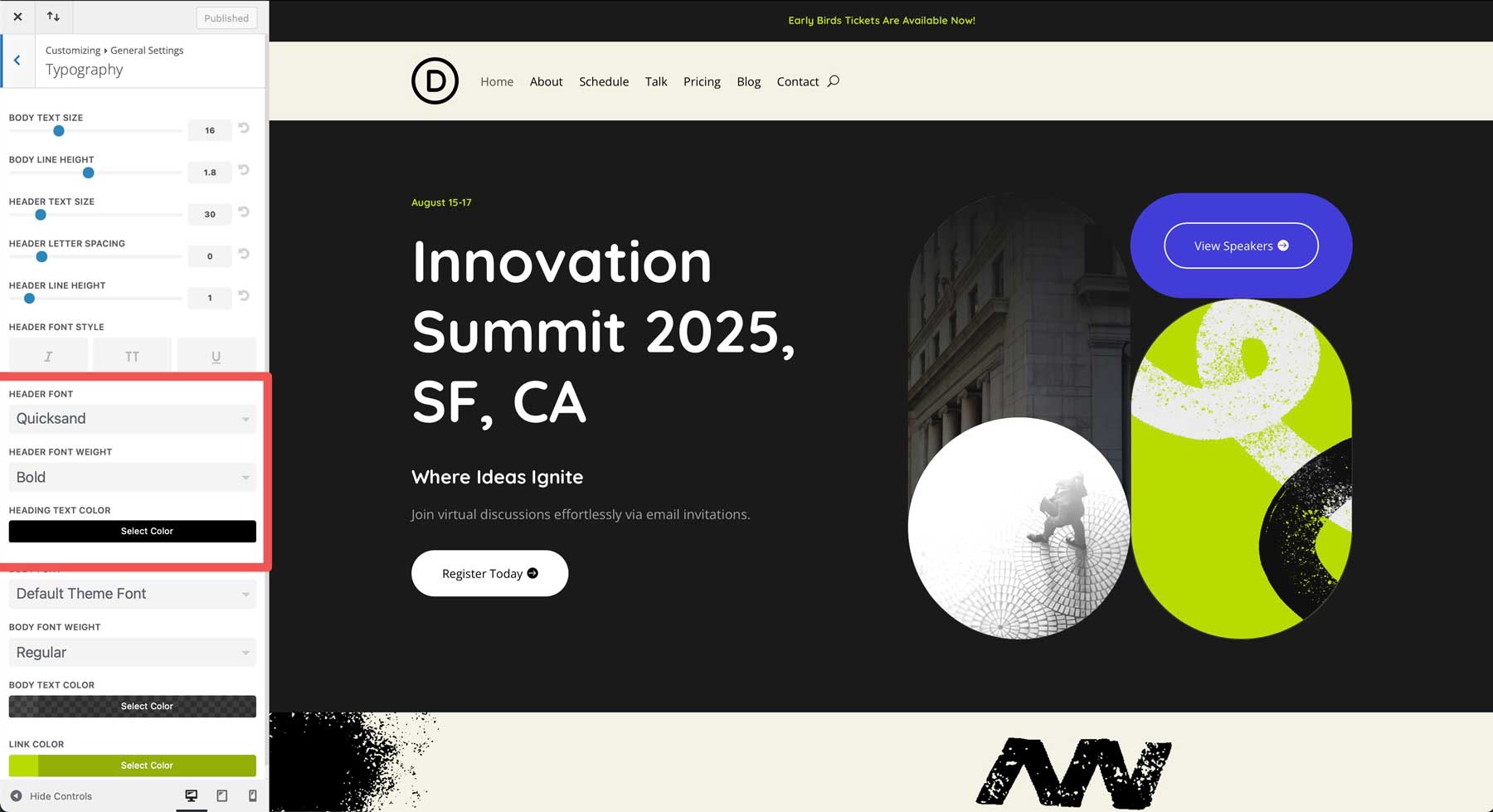 Meetup starter site for Divi