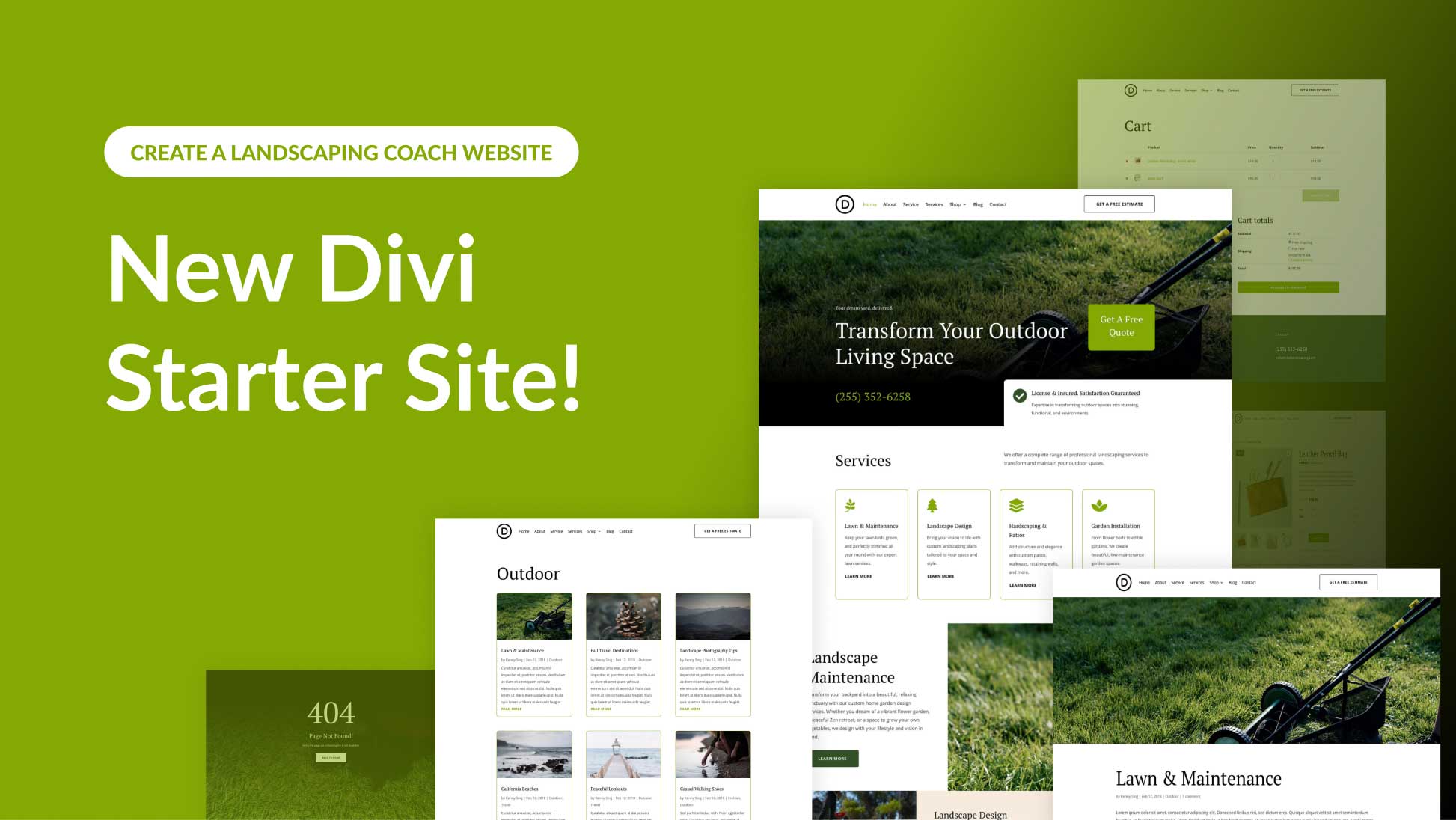New Landscaping Starter Site for Divi (Quick Install)