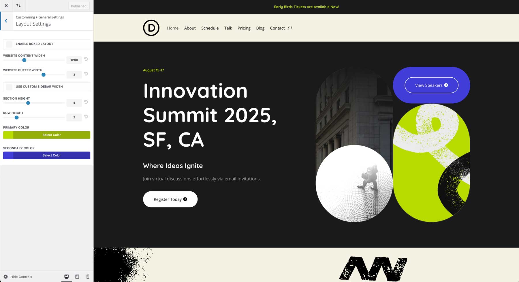 Meetup starter site for Divi