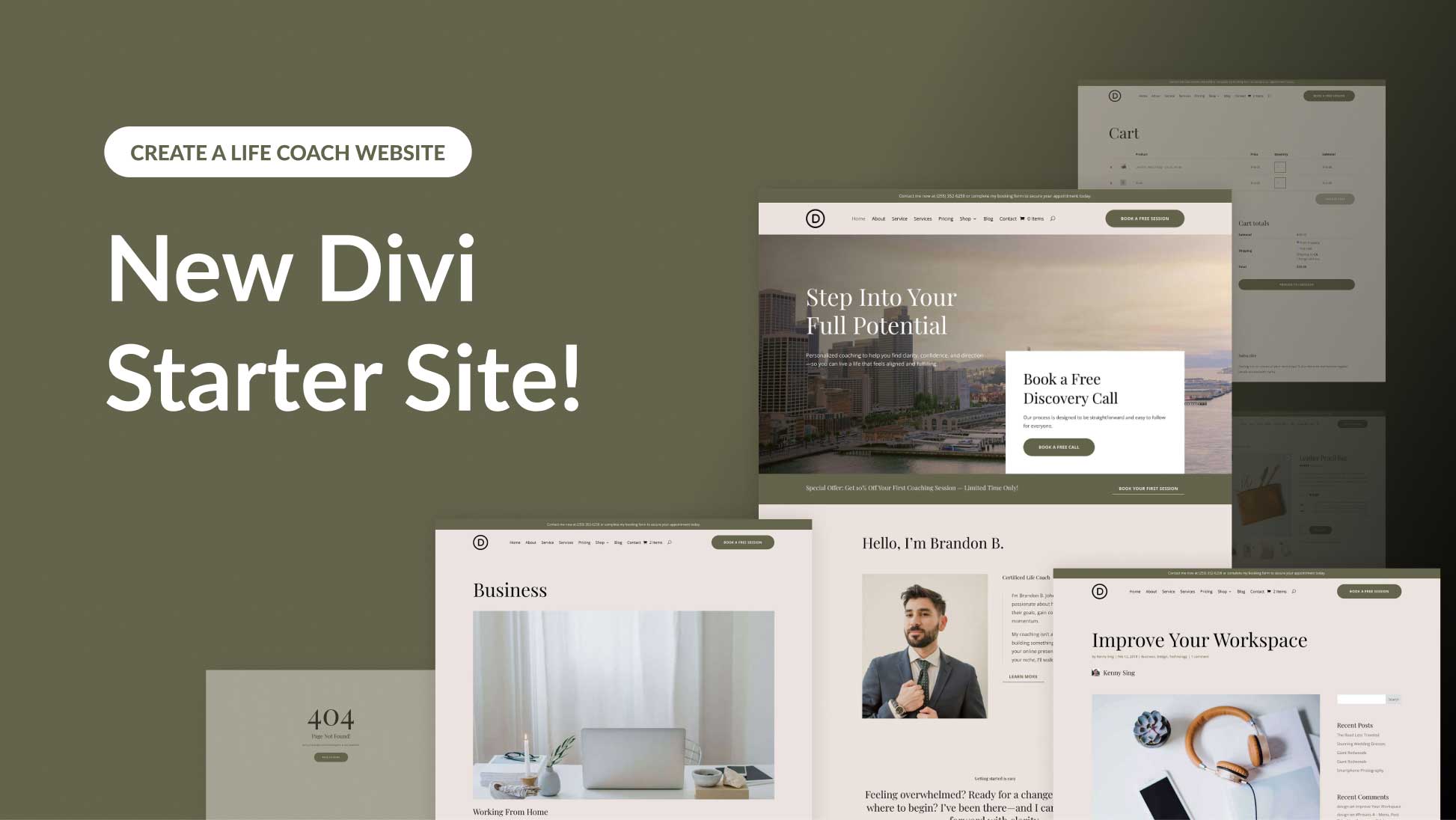 New Life Coach Starter Site for Divi (Quick Install)