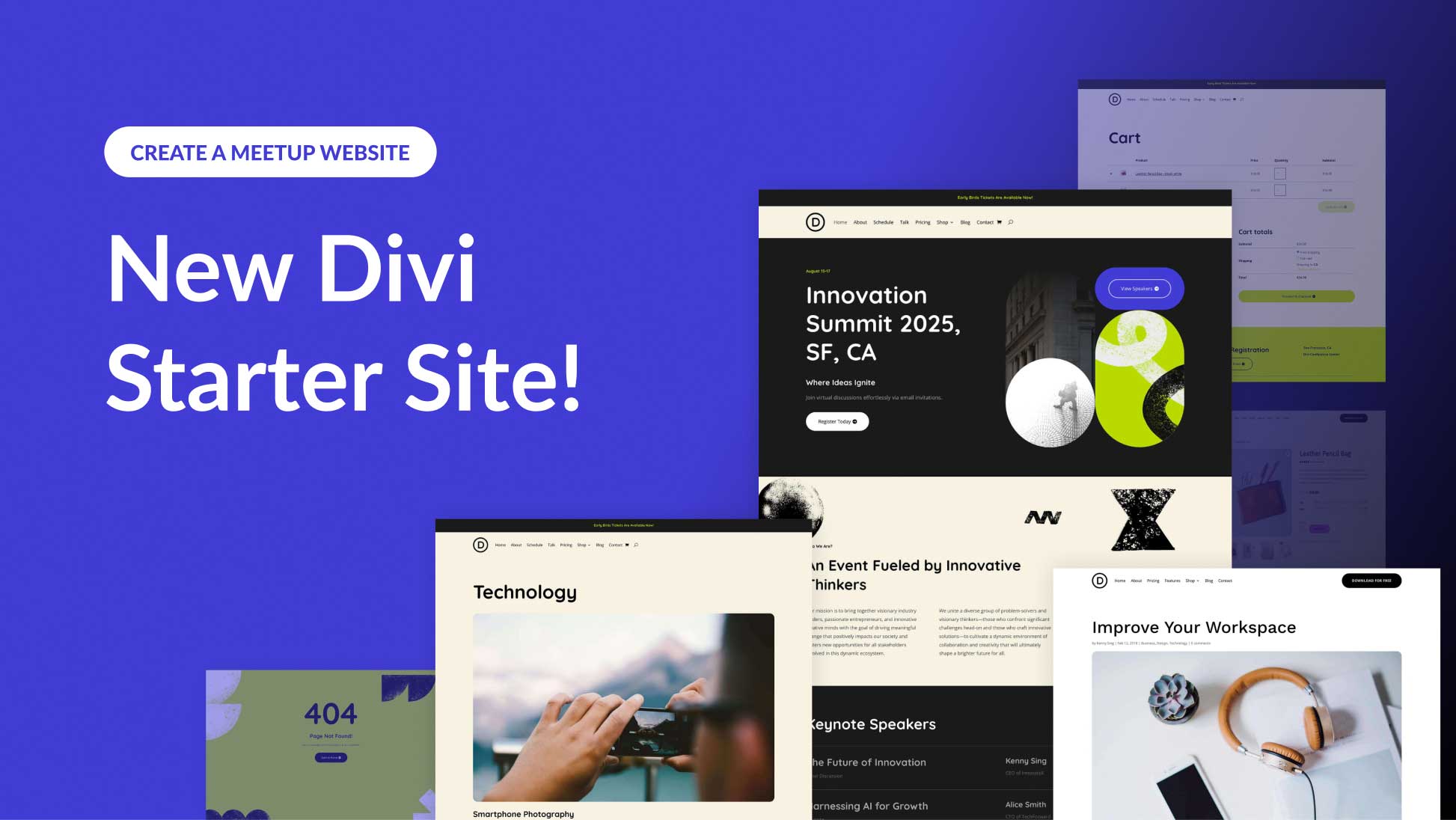 New Meetup Starter Site for Divi (Quick Install)