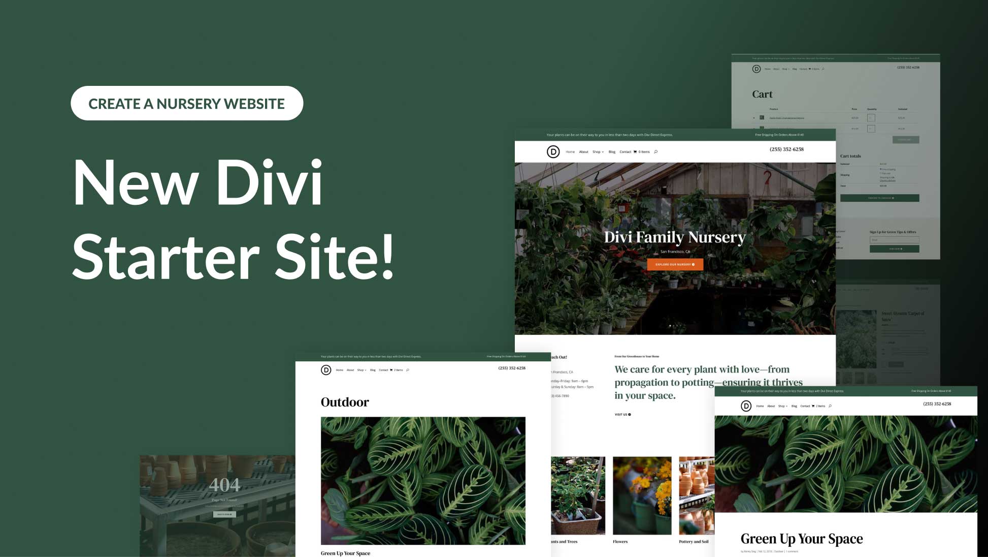 New Nursery Starter Site for Divi (Quick Install)